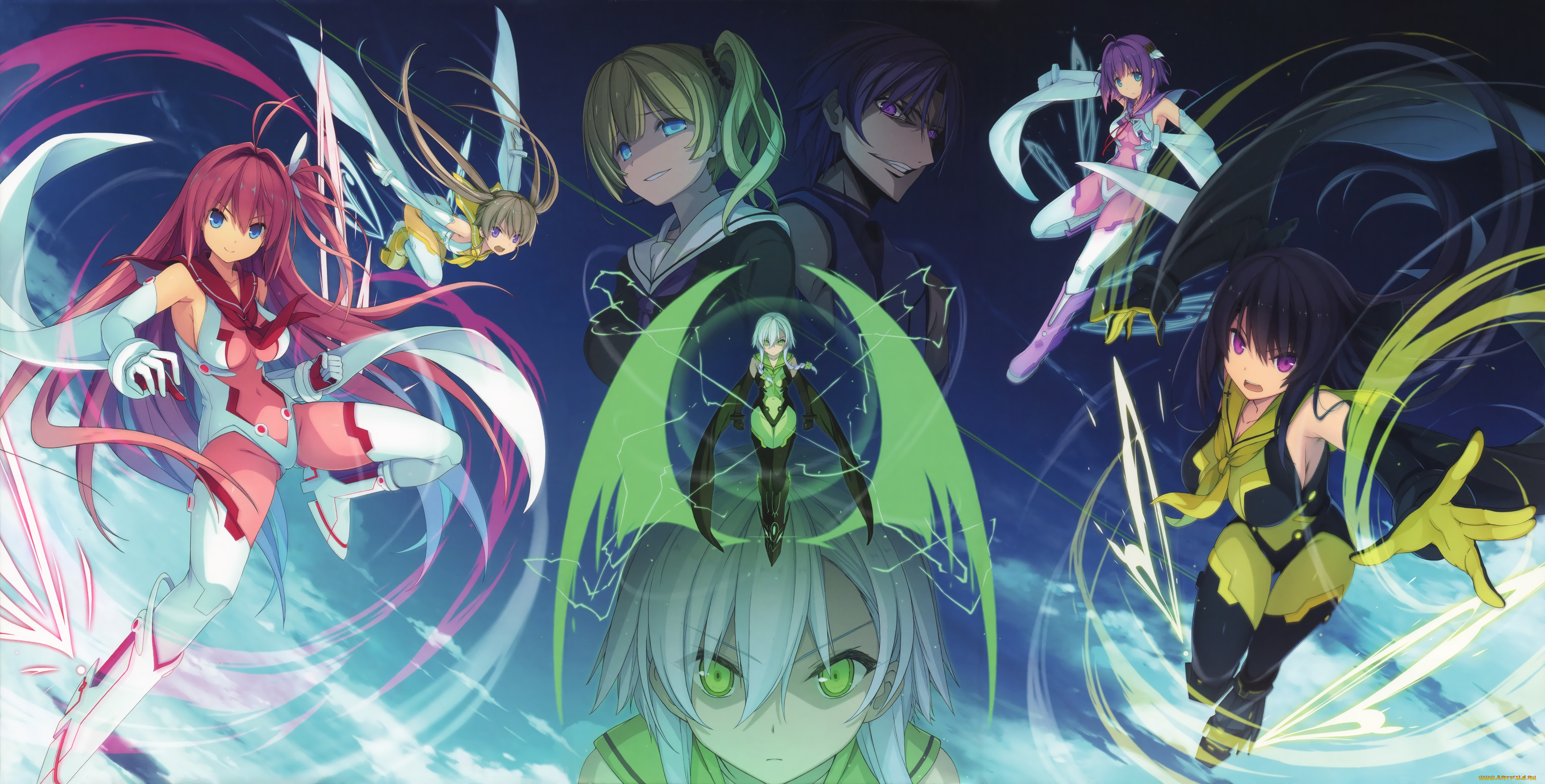 ao, no, kanata, no, four, rhythm, аниме, aokana, персонажи