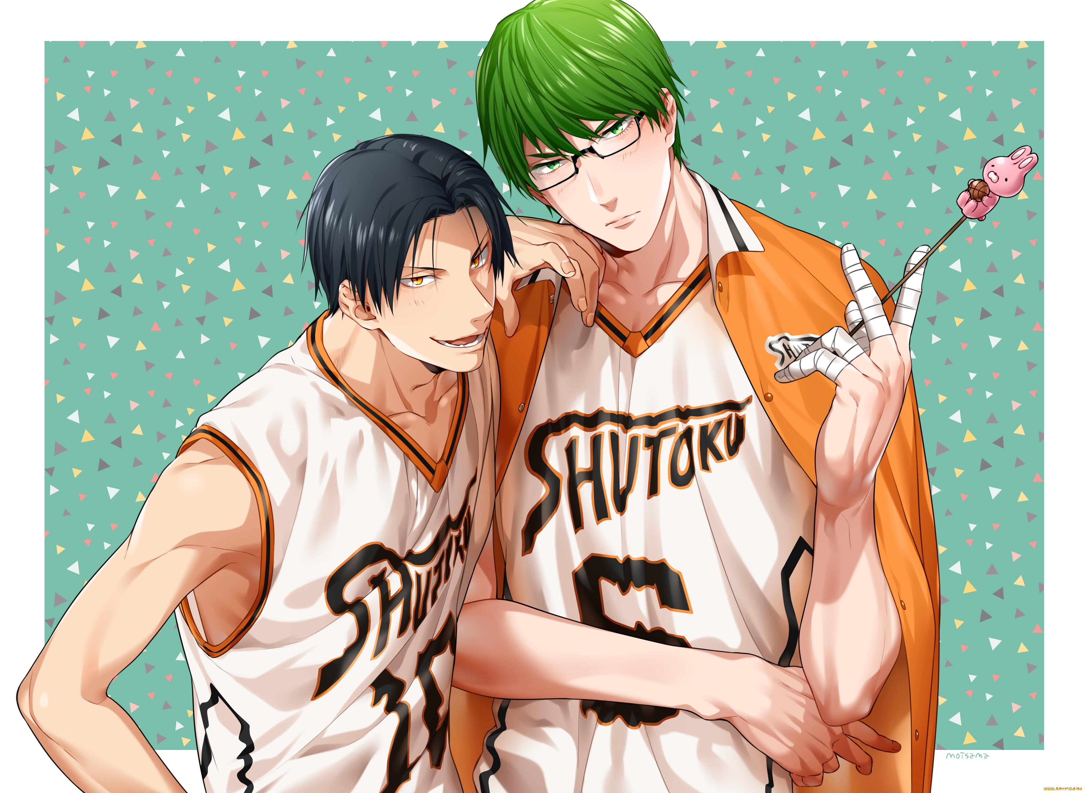 аниме, kuroko, no, baske, шинтаро, такао