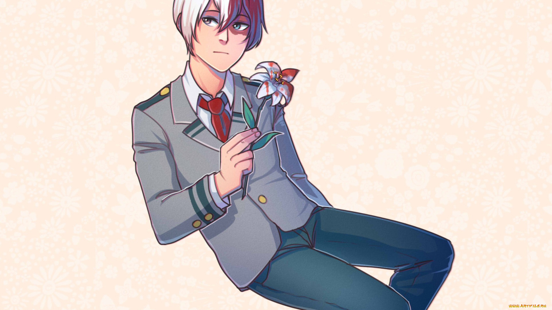 аниме, boku, no, hero, academia, тодороки, шото