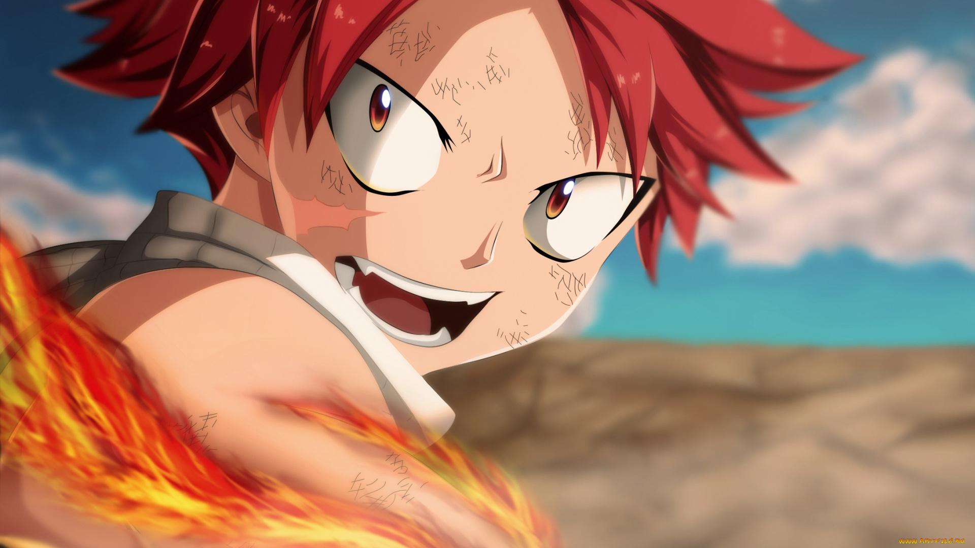 аниме, fairy, tail, нацу