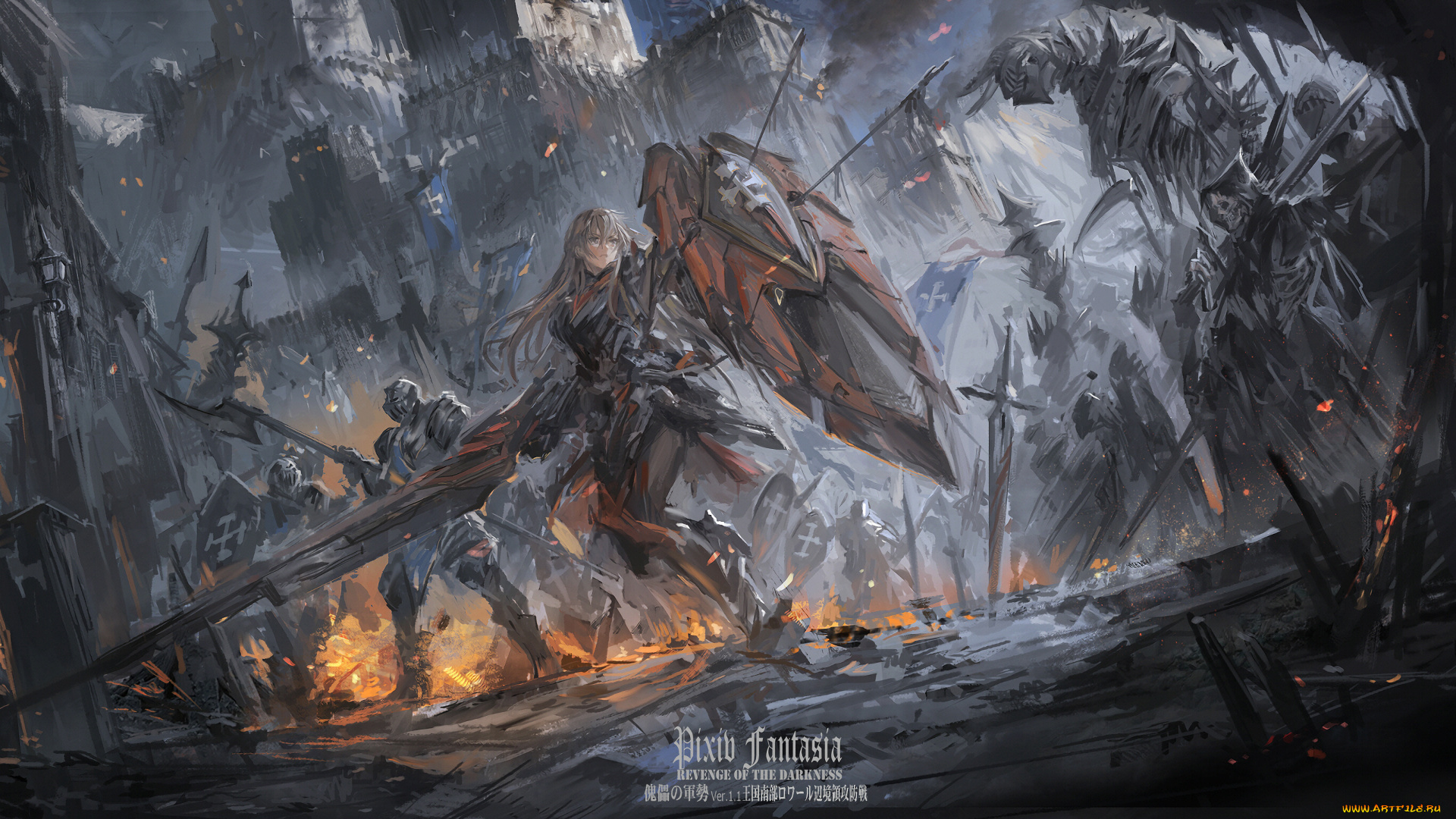 аниме, pixiv, fantasia, девушка