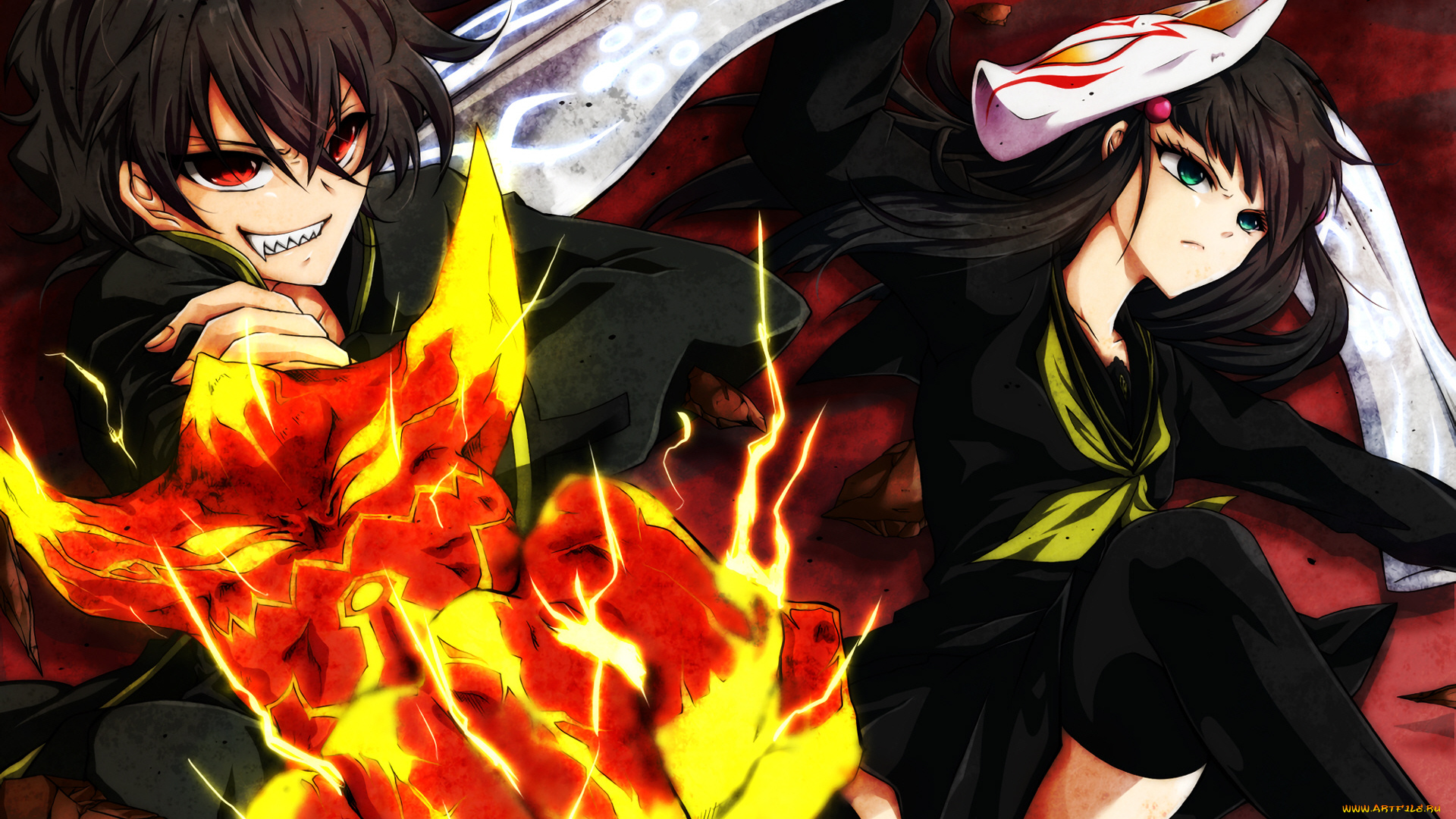 аниме, sousei, no, onmyouji, две, звезды, онмёджи