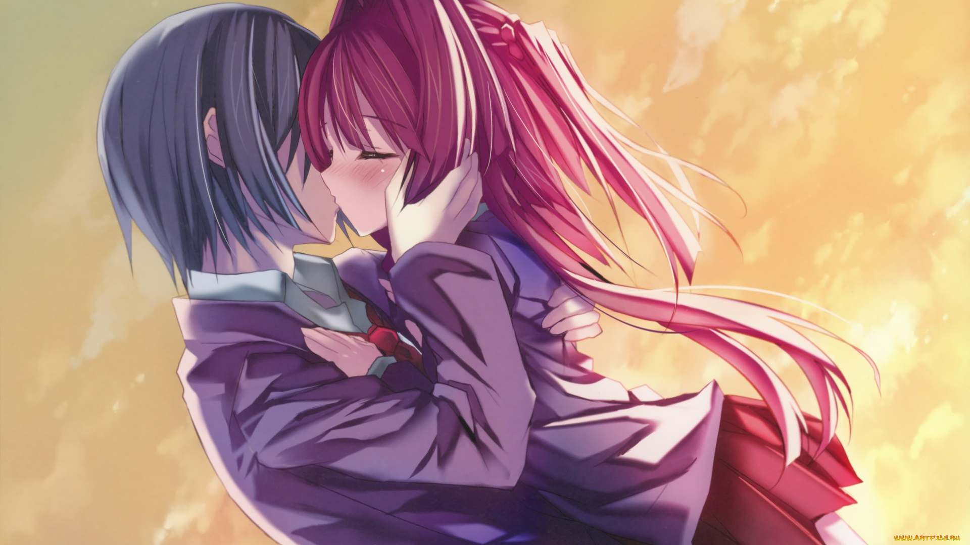 аниме, unknown, , другое, поцелуй