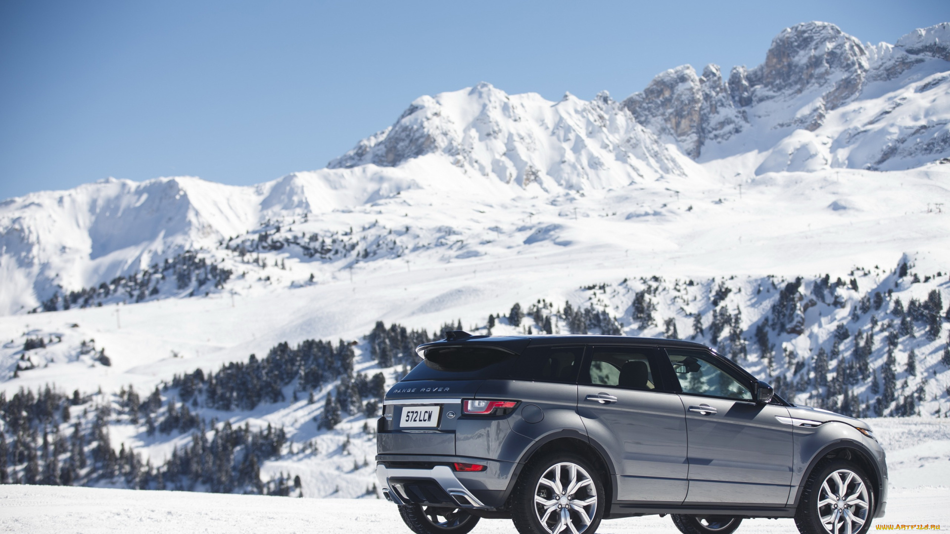 автомобили, range, rover, land, rover, горы, небо, car