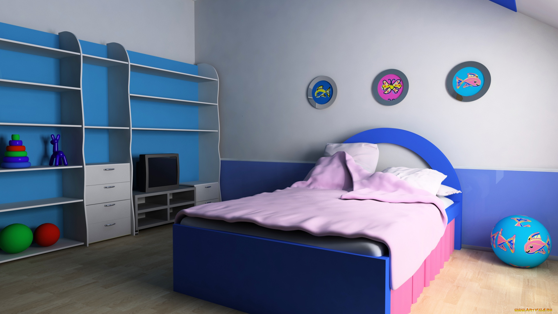 интерьер, детская, комната, игрушки, стиль, мебель, детская