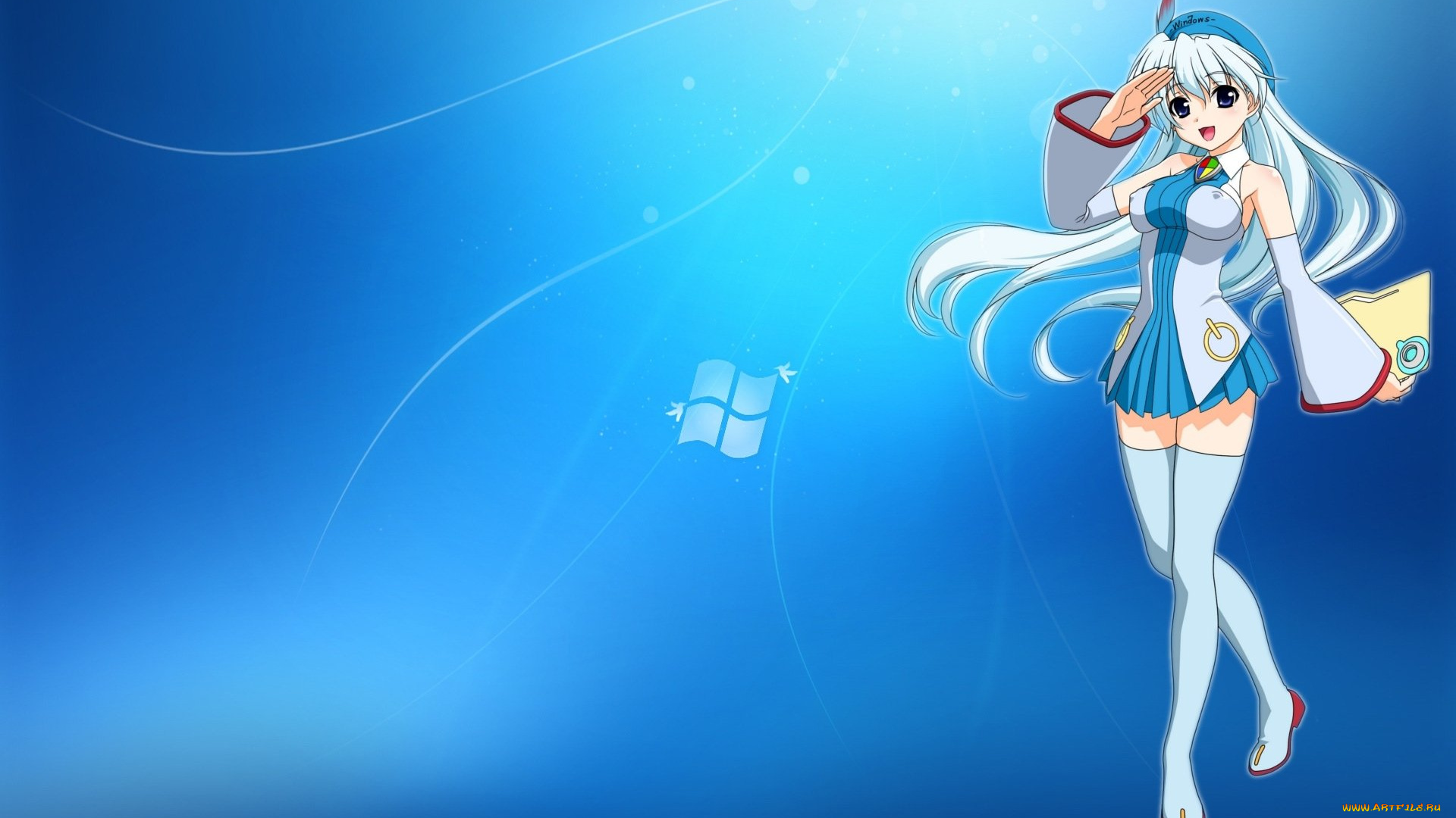 компьютеры, windows, xp, фон, девушка, взгляд