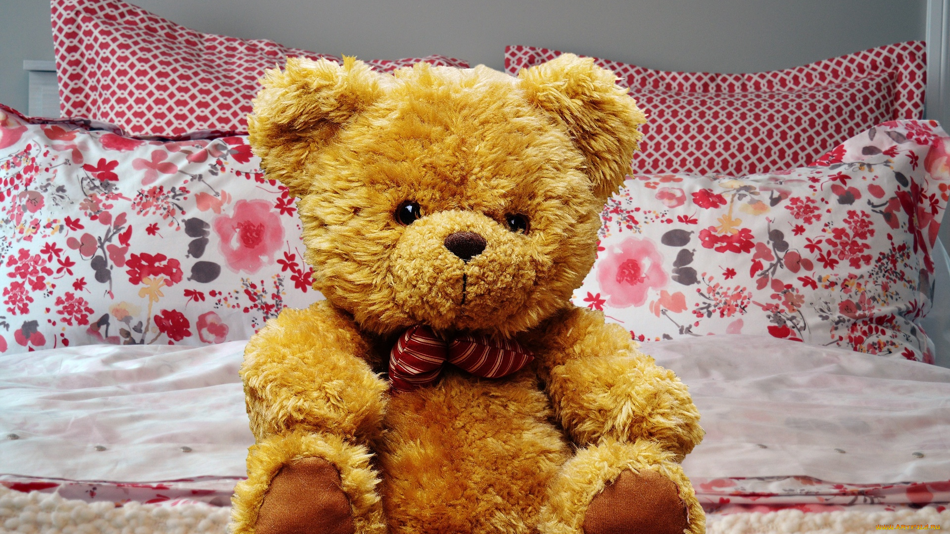 разное, игрушки, мягкая, медвежонок, игрушка, подушки, постель