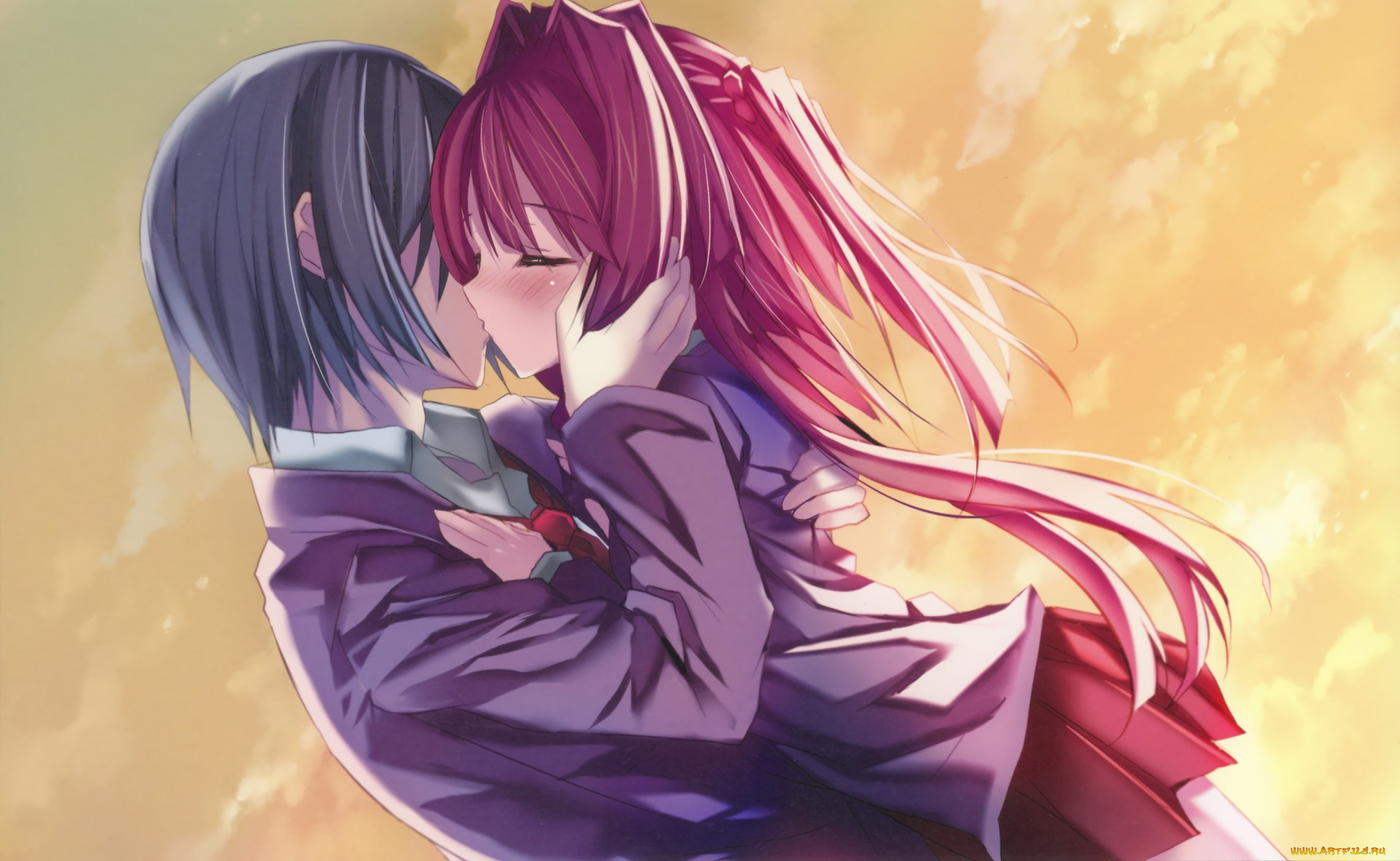 аниме, unknown, , другое, поцелуй