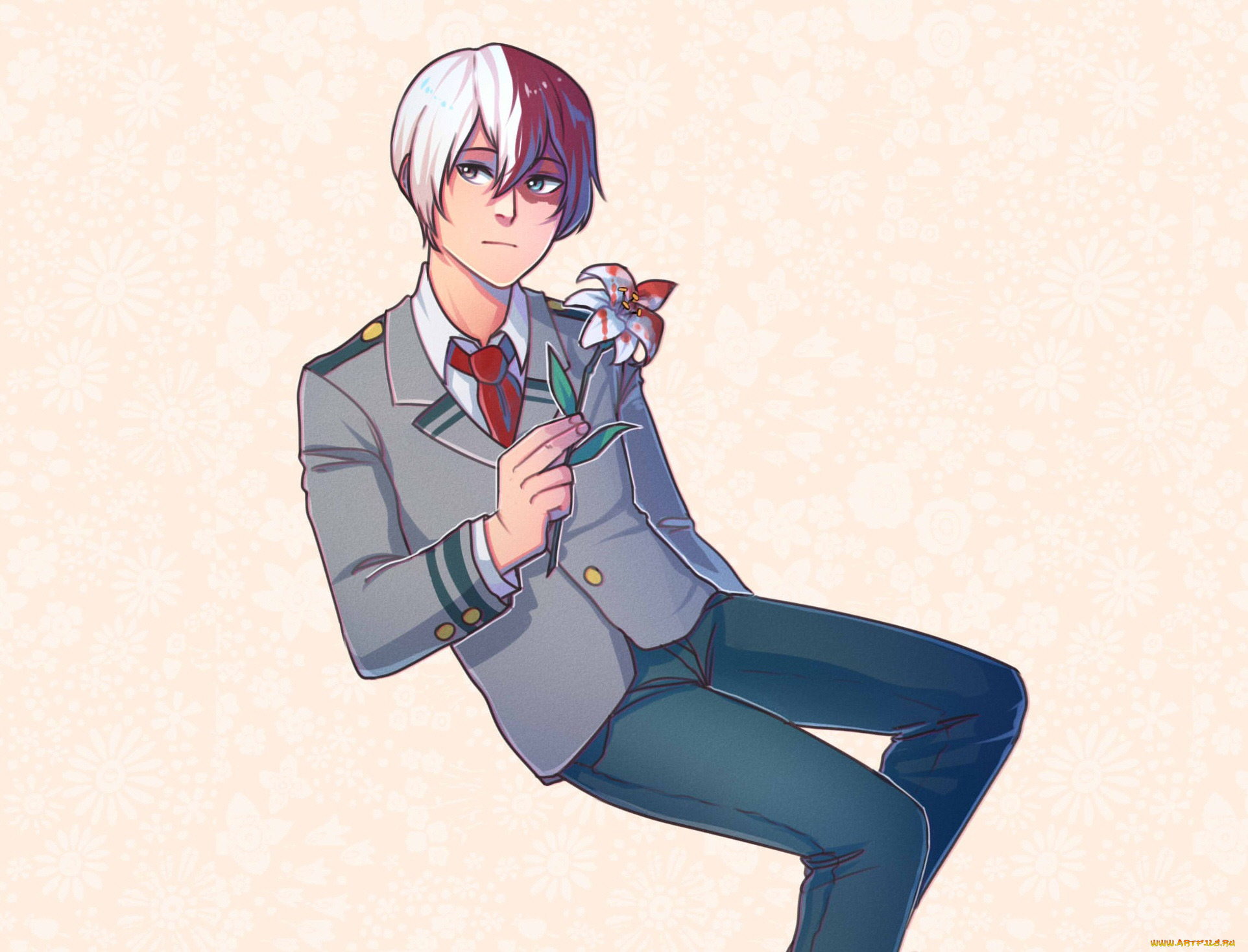 аниме, boku, no, hero, academia, тодороки, шото