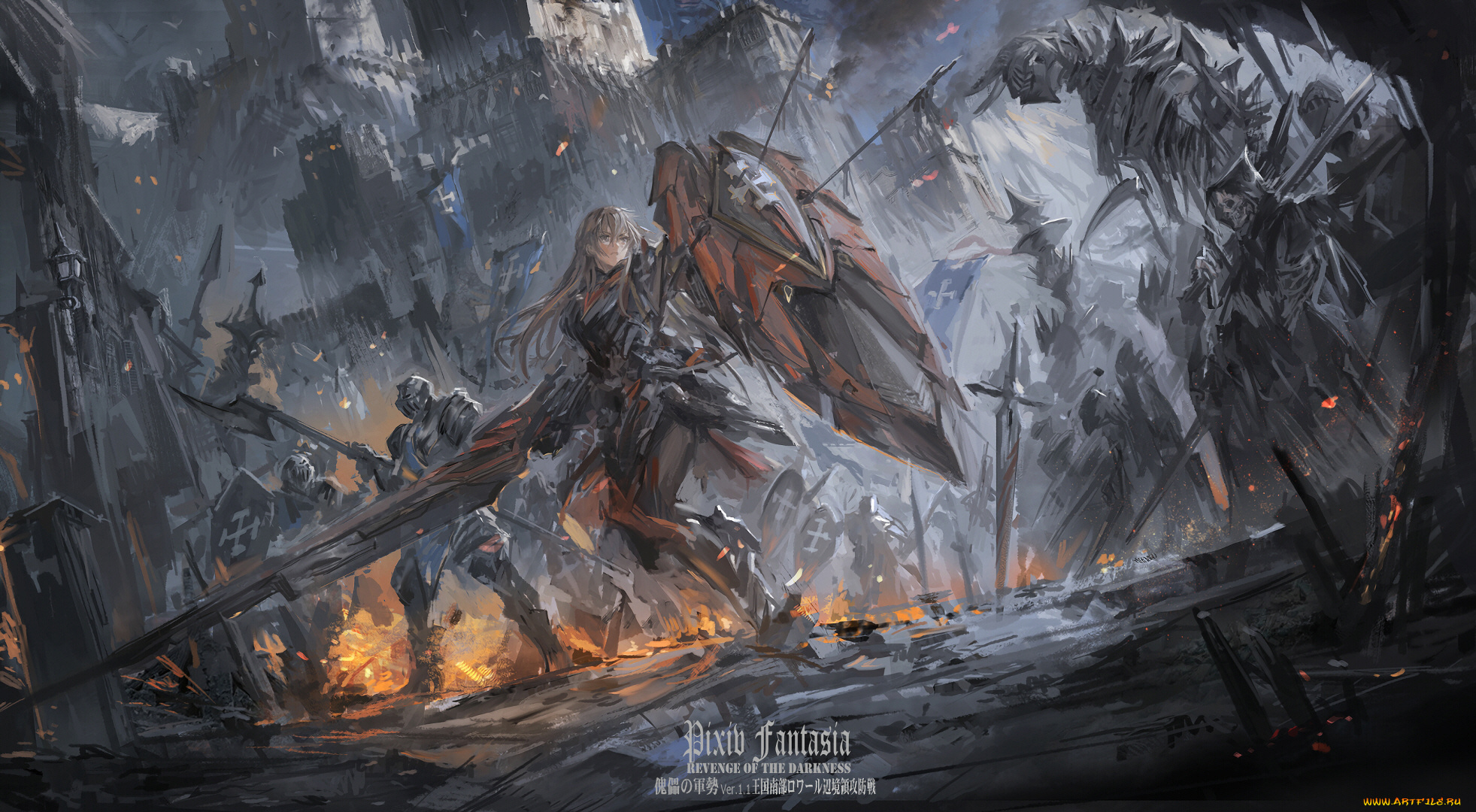 аниме, pixiv, fantasia, девушка