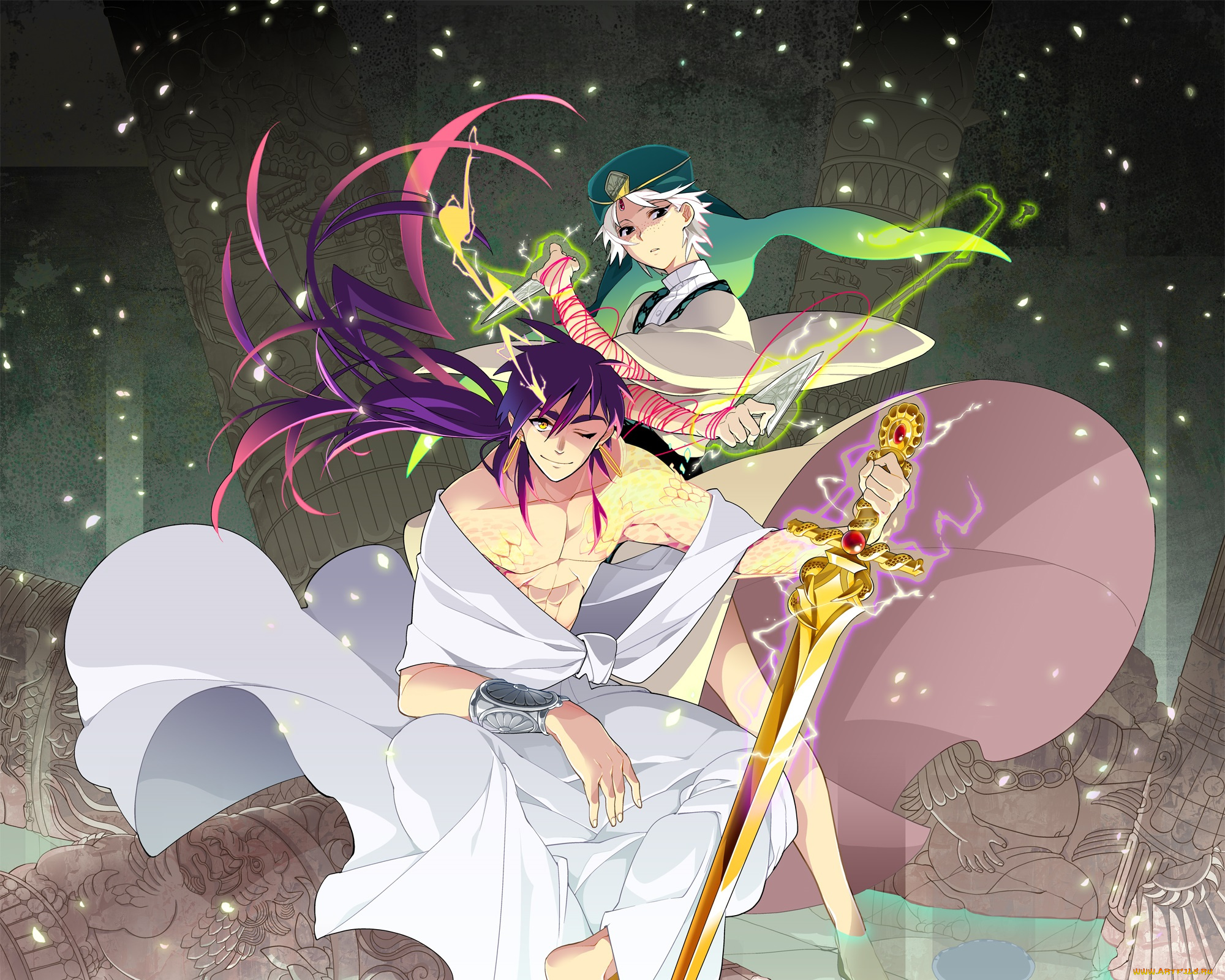 аниме, magi, the, labyrinth, of, magic, парни