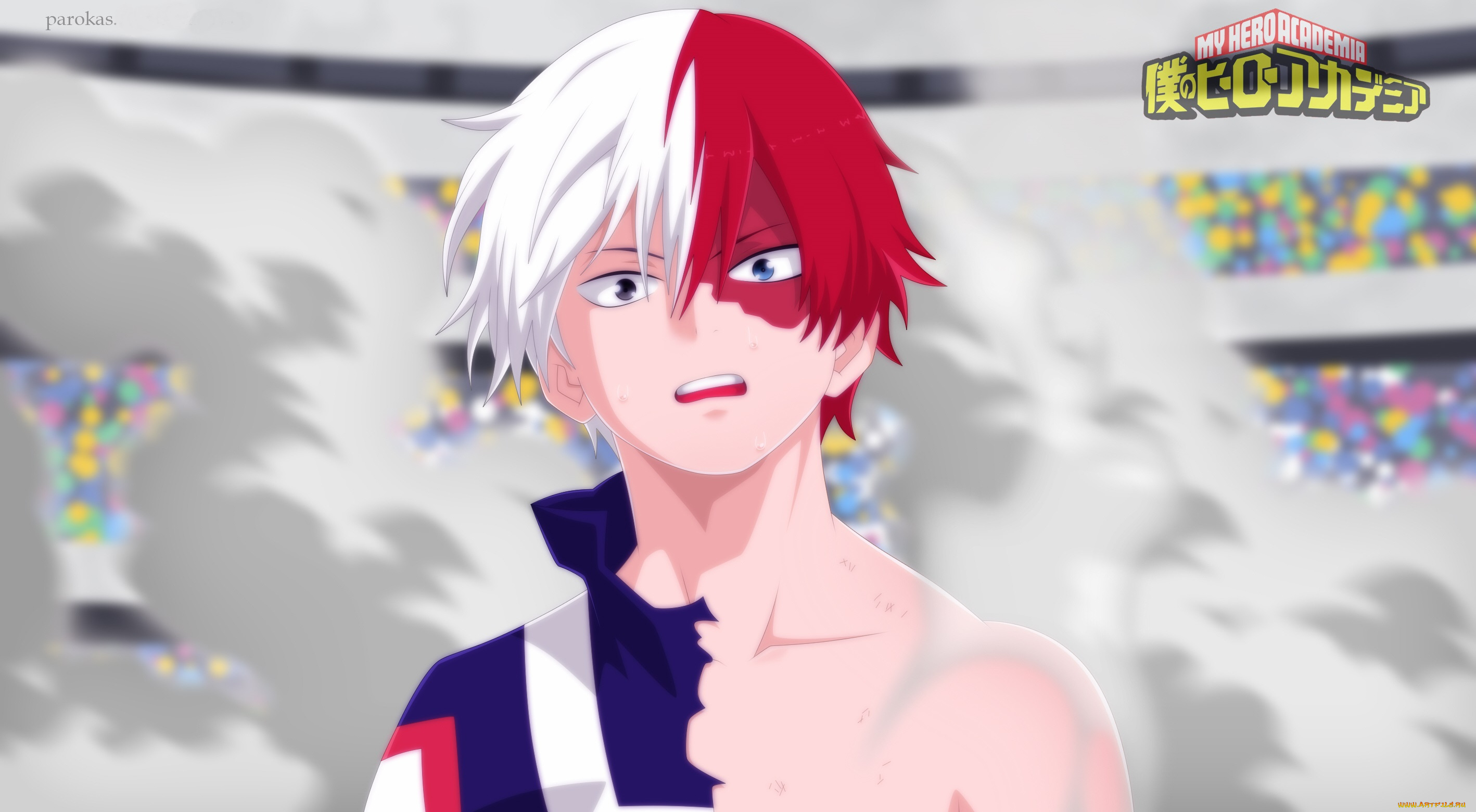 аниме, boku, no, hero, academia, тодороки, шото