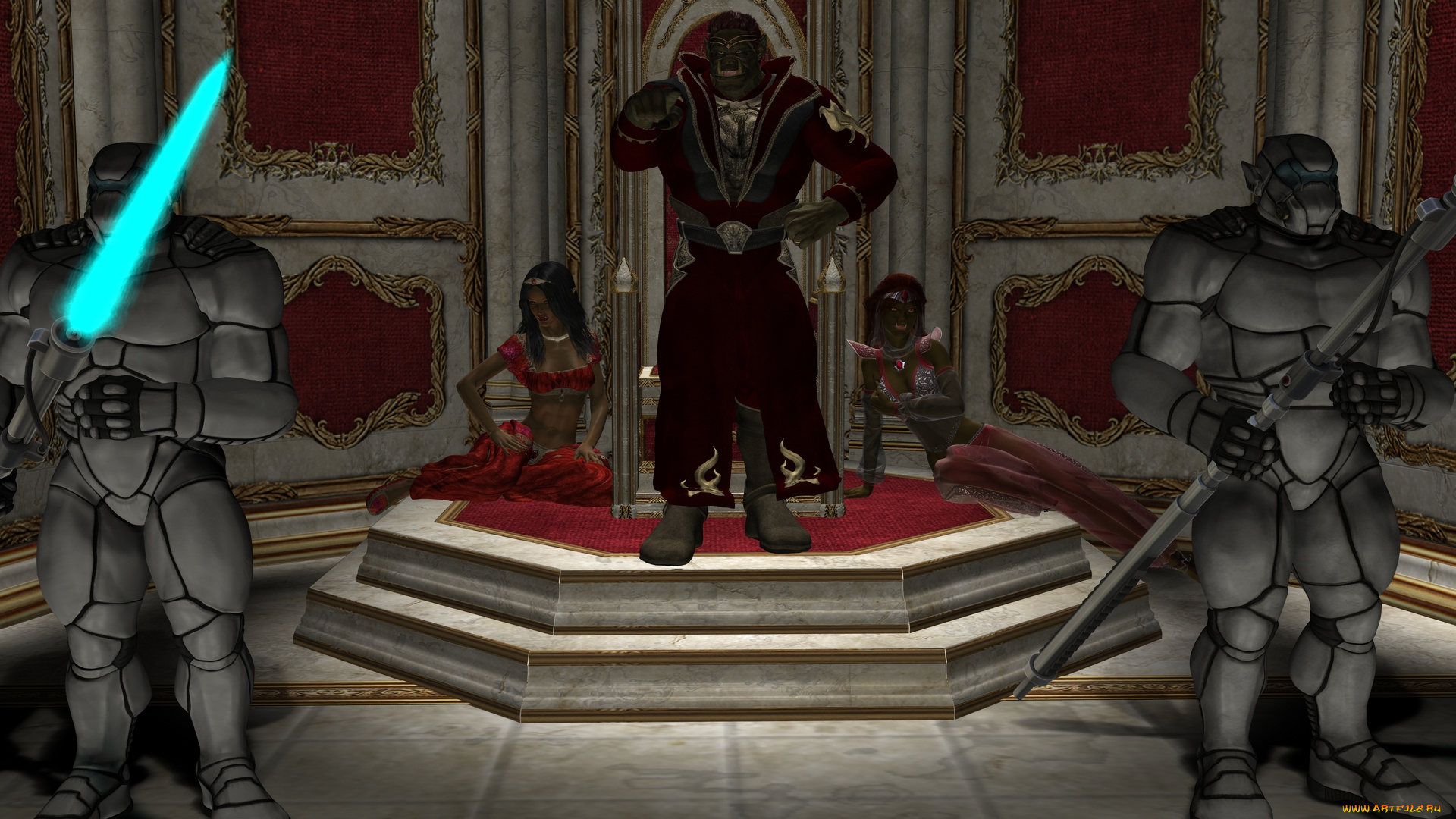 3д, графика, фантазия, , fantasy, девушки, фон, взгляд