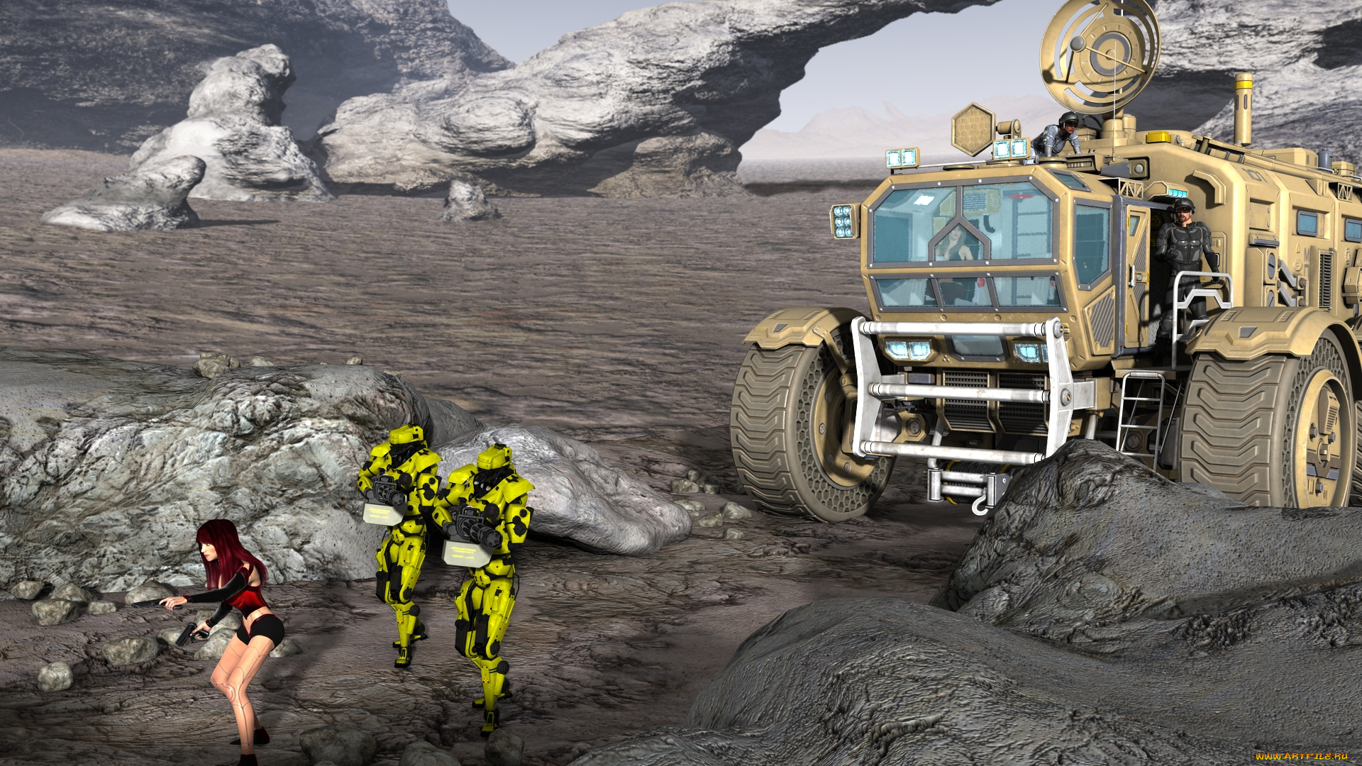 3д, графика, фантазия, , fantasy, фон, взгляд, девушка