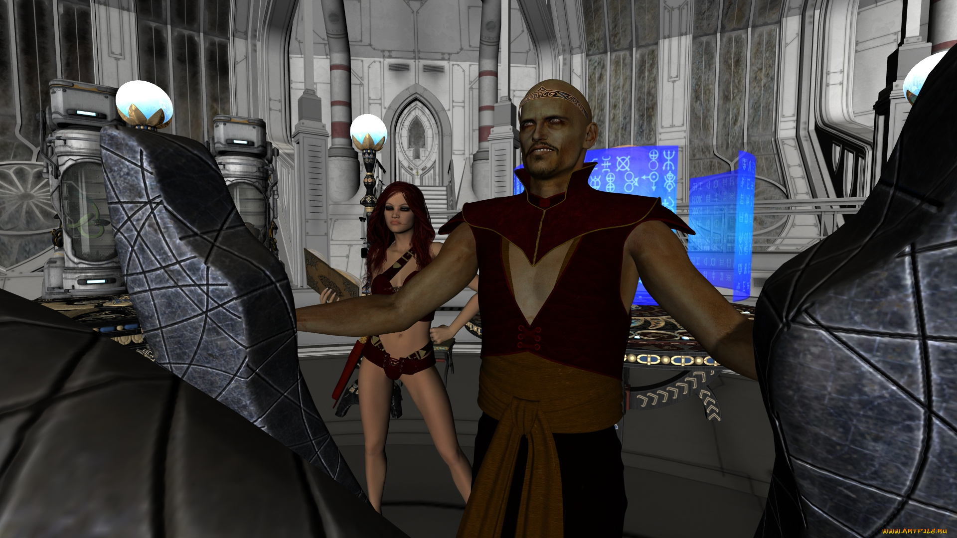 3д, графика, фантазия, , fantasy, взгляд, девушка, фон