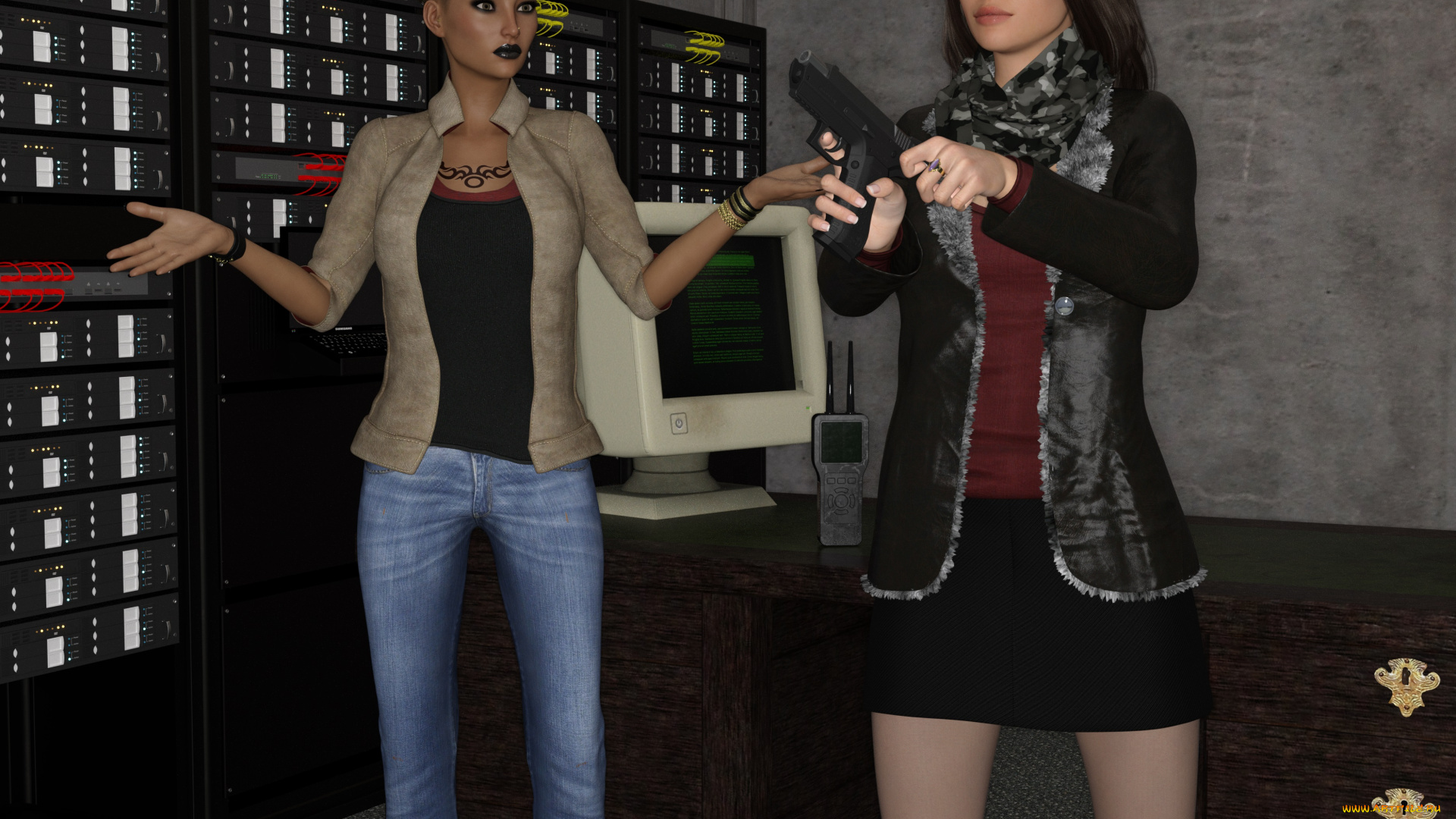 she, wolf, 3д, графика, фантазия, , fantasy, фон, взгляд, девушки