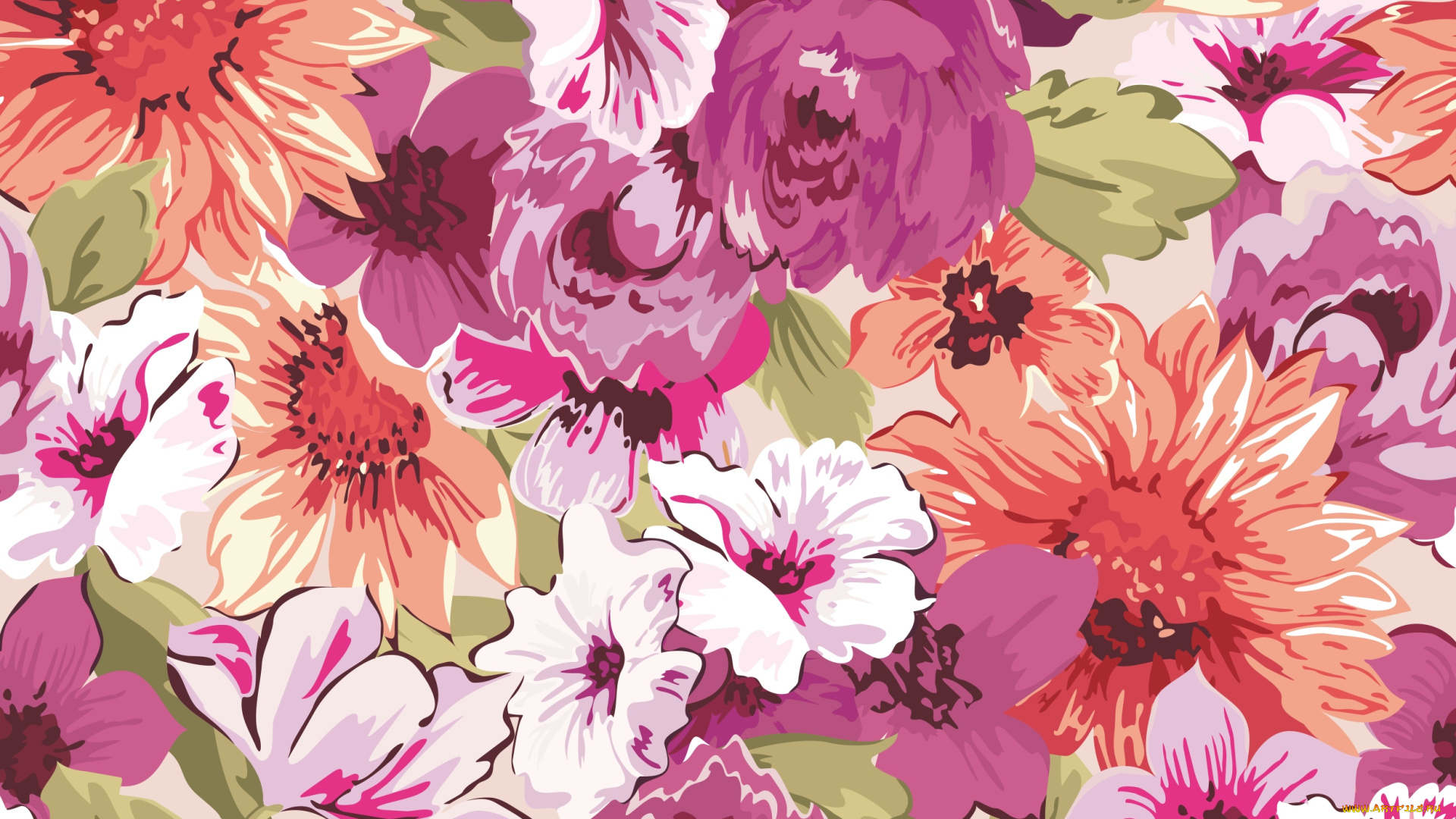 векторные, цветы, векторная, графика, цветы, , flowers, рисунок, цветы, вектор