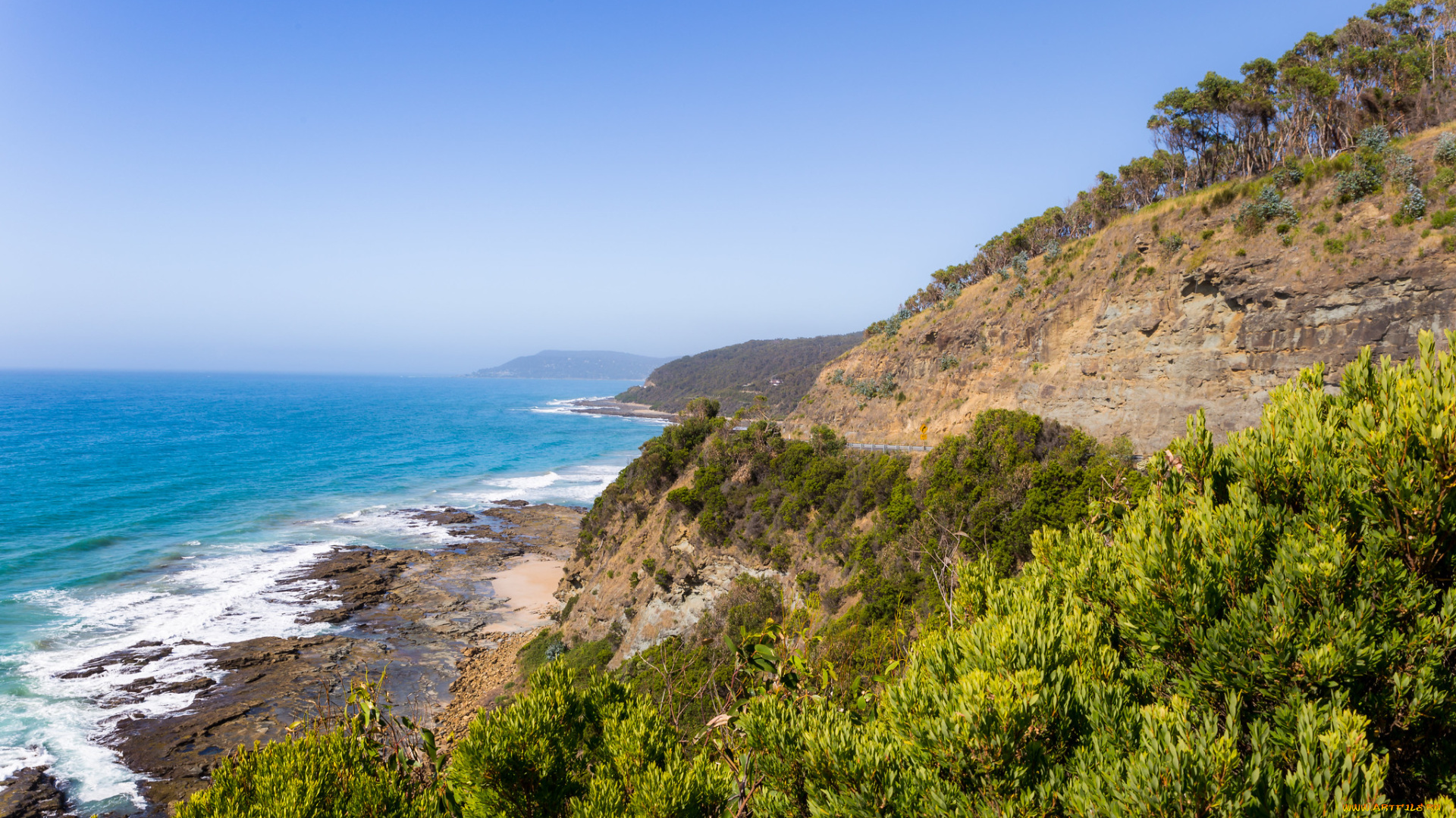 природа, побережье, простор