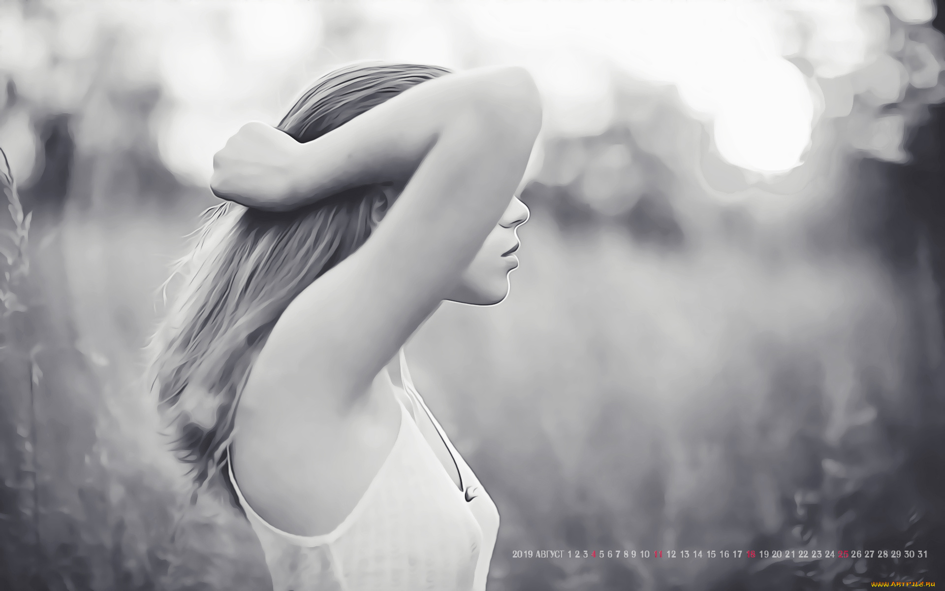 календари, компьютерный, дизайн, 2019, calendar, женщина, девушка, профиль