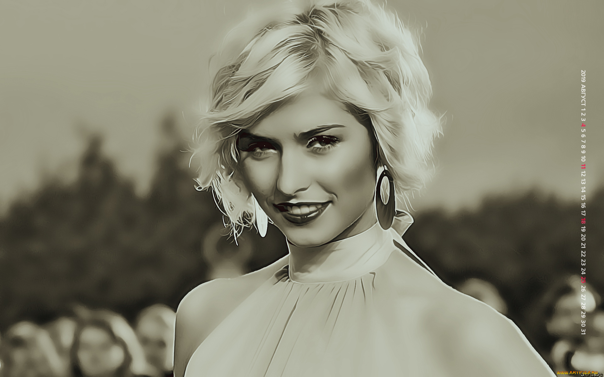 календари, компьютерный, дизайн, взгляд, calendar, женщина, серьги, девушка, 2019