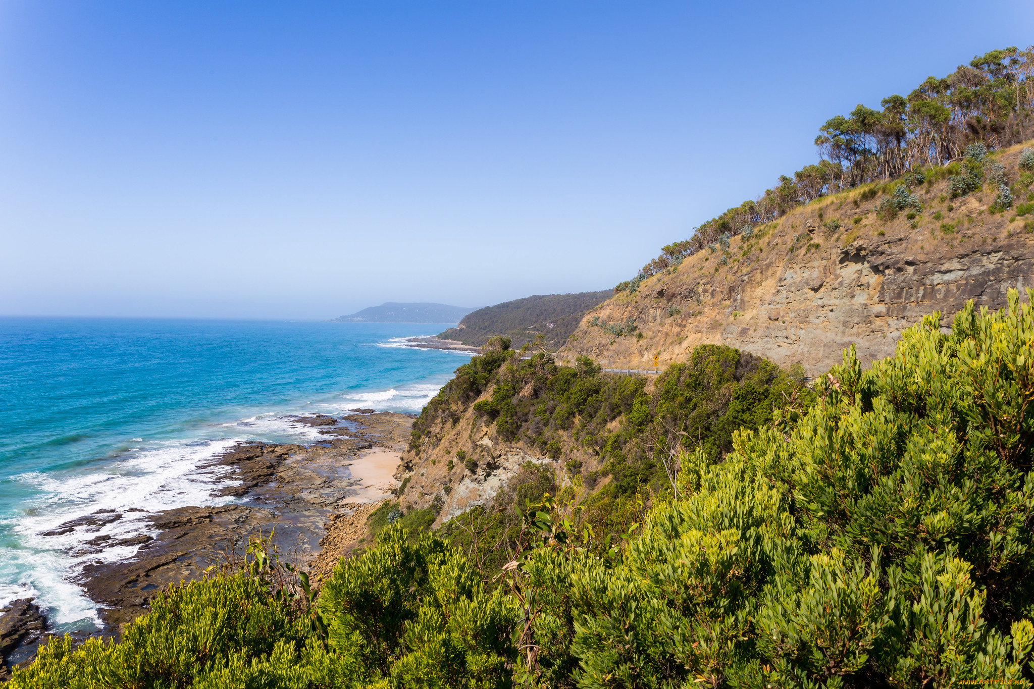 природа, побережье, простор