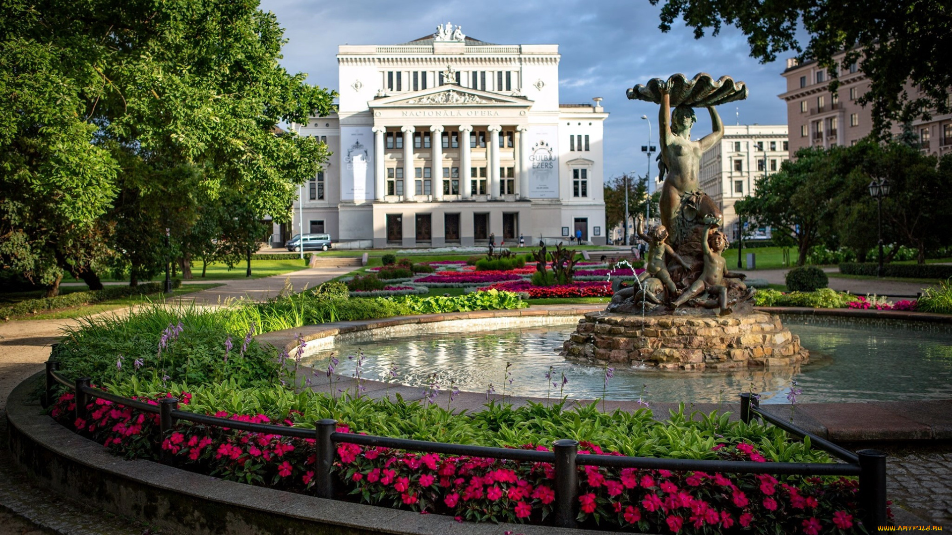 opera, house, города, рига, , латвия, opera, house