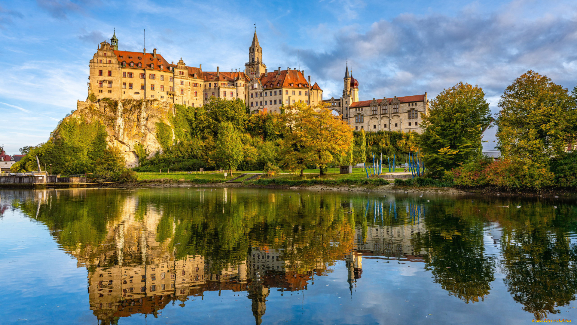 sigmaringen, castle, germany, города, замки, германии, sigmaringen, castle