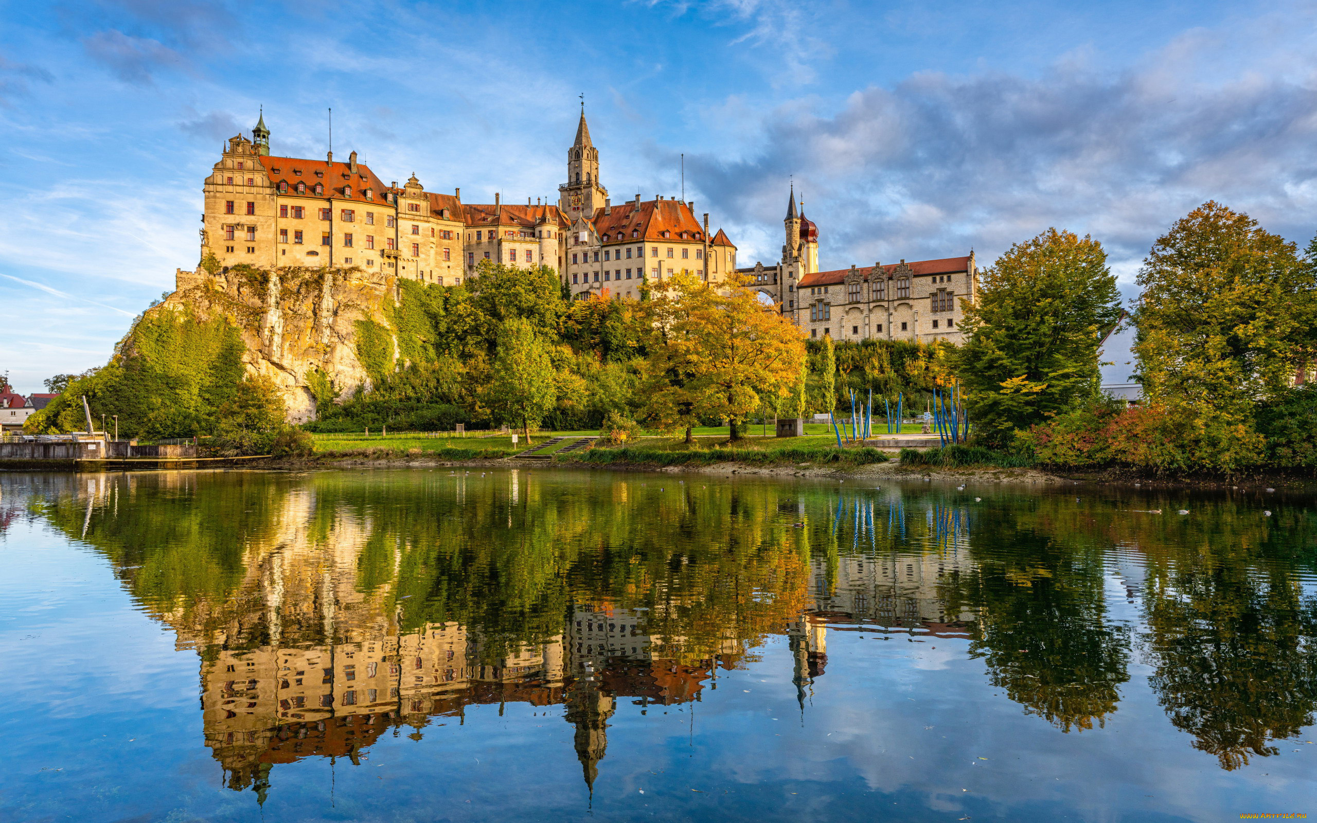 sigmaringen, castle, germany, города, замки, германии, sigmaringen, castle