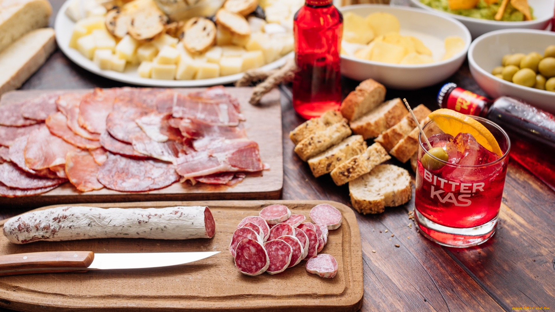 еда, колбасные, изделия, копченая, колбаса, нарезка