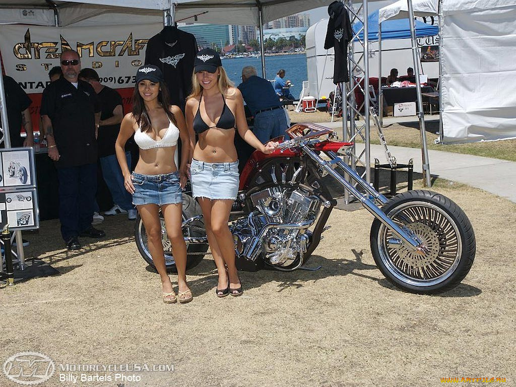 мотоциклы, мото, девушкой