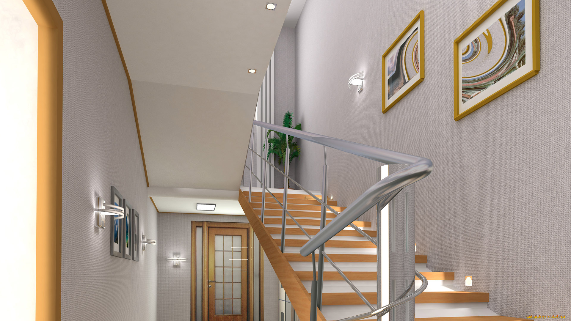 интерьер, холлы, лестницы, корридоры