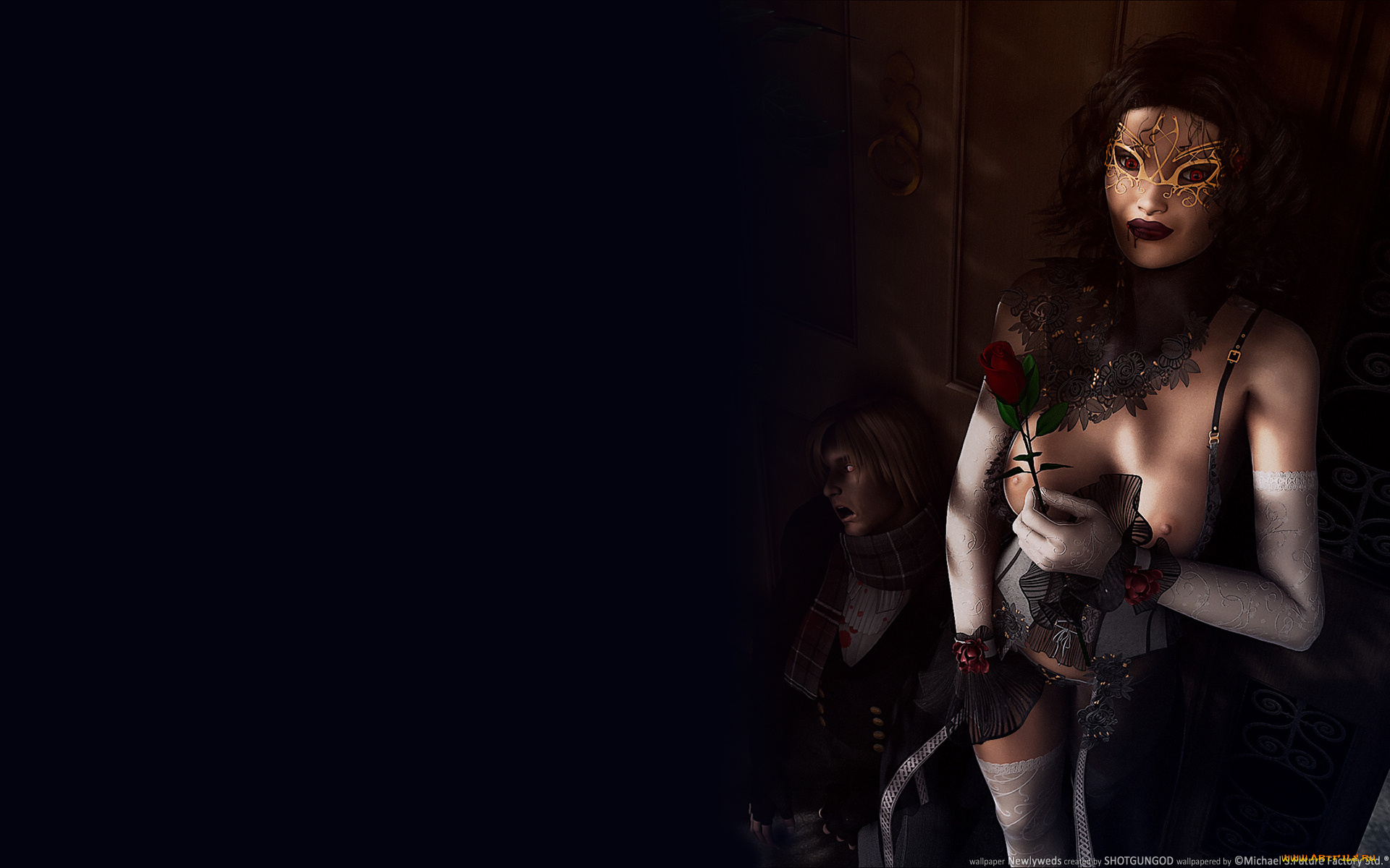 newlyweds, 3д, графика, people, люди