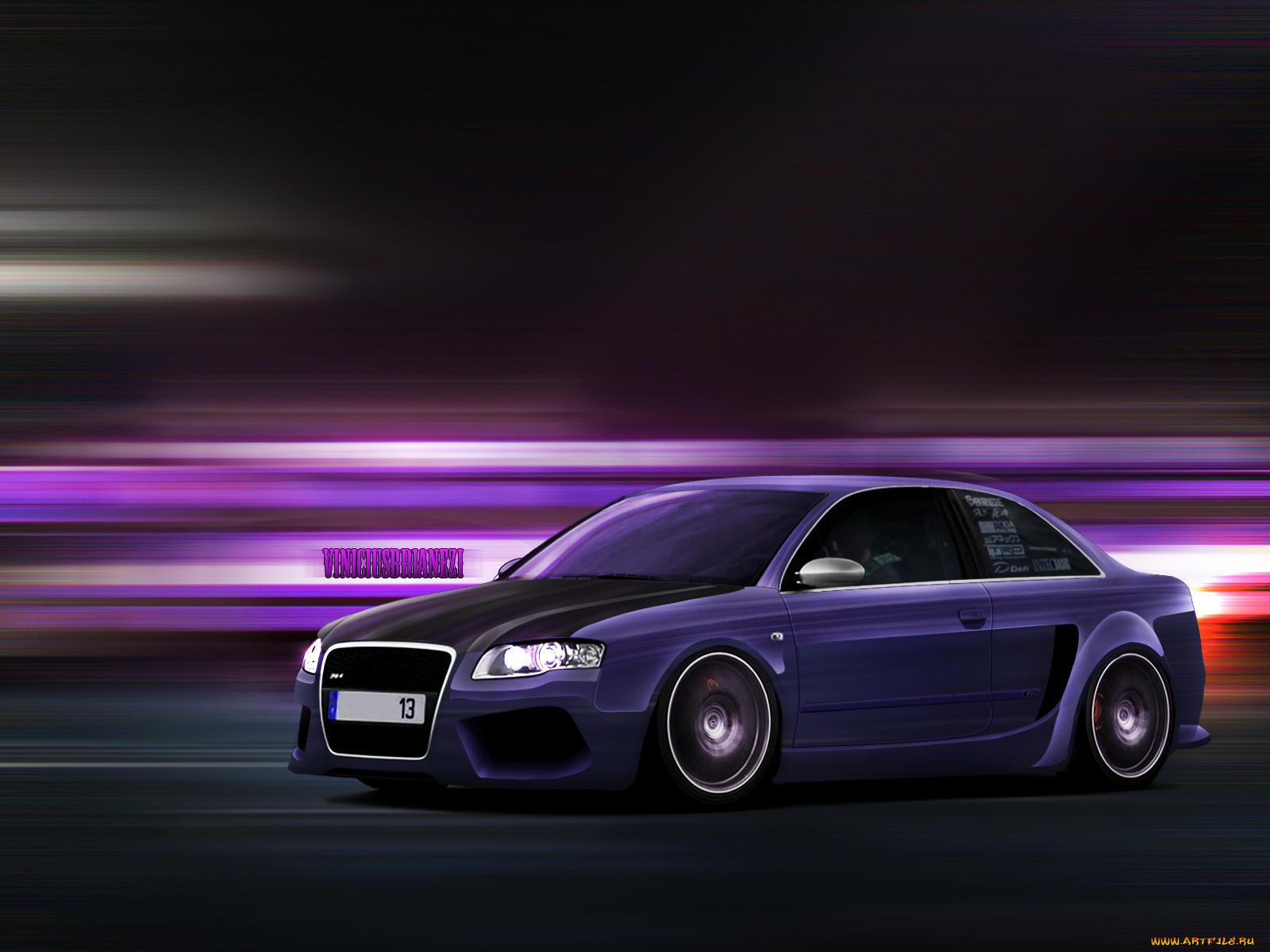 автомобили, виртуальный, тюнинг, тёмный, фон, автомобиль