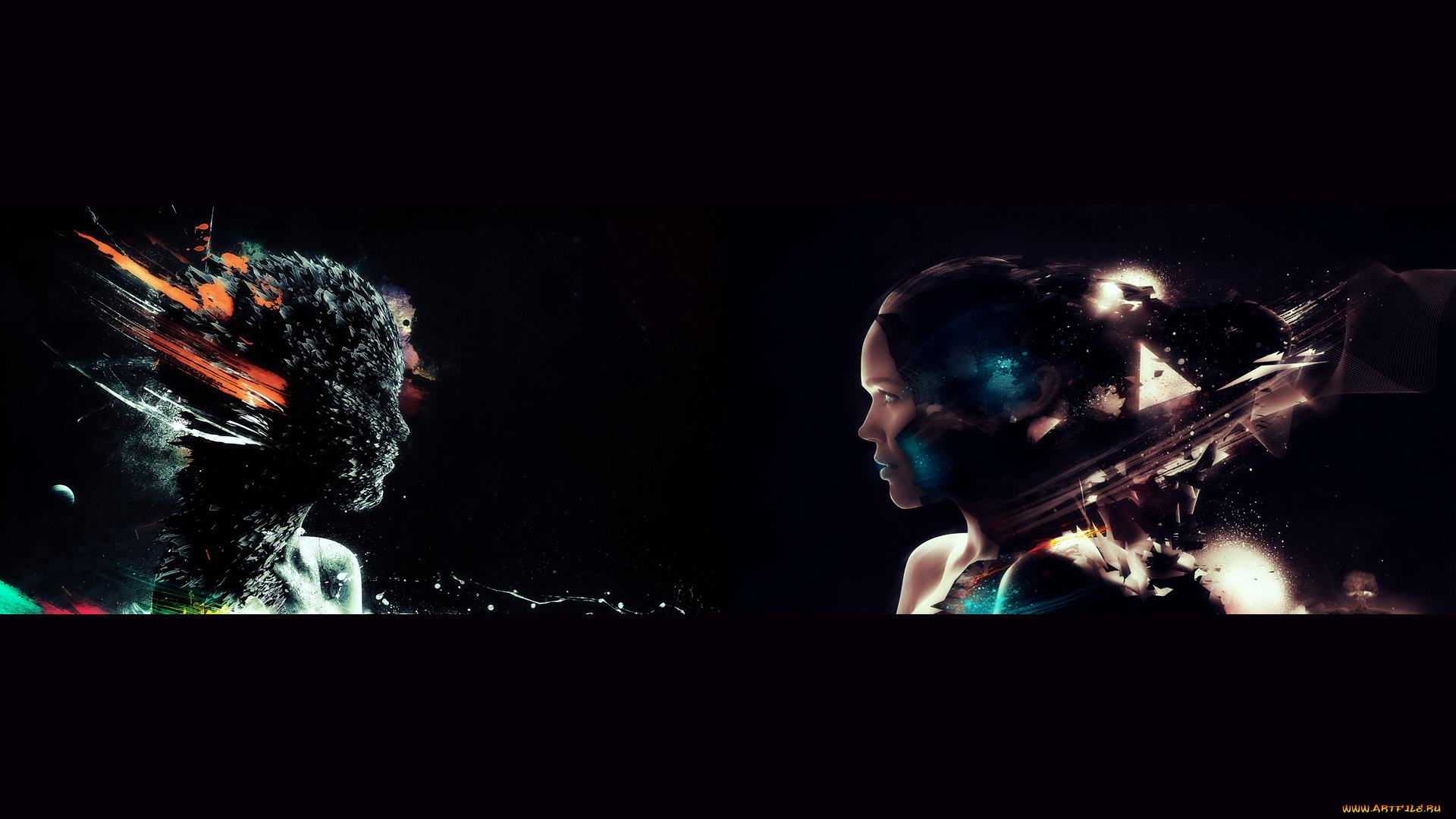 3д, графика, creatures, существа, лица