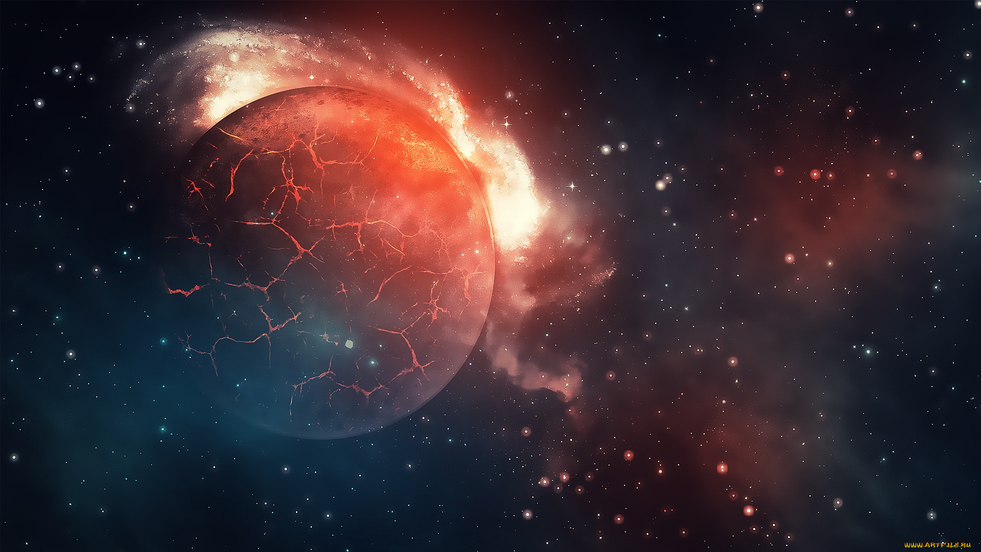 космос, арт, планеты