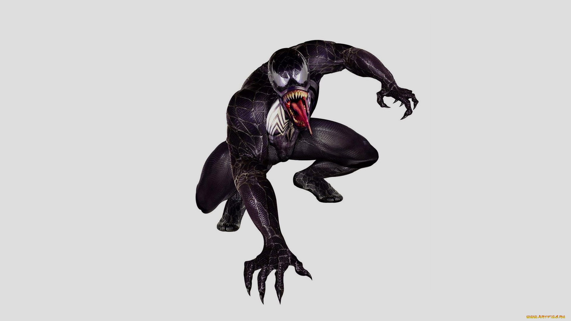 веном, 3д, графика, creatures, существа, Человек-паук, spider-man, venom, существо