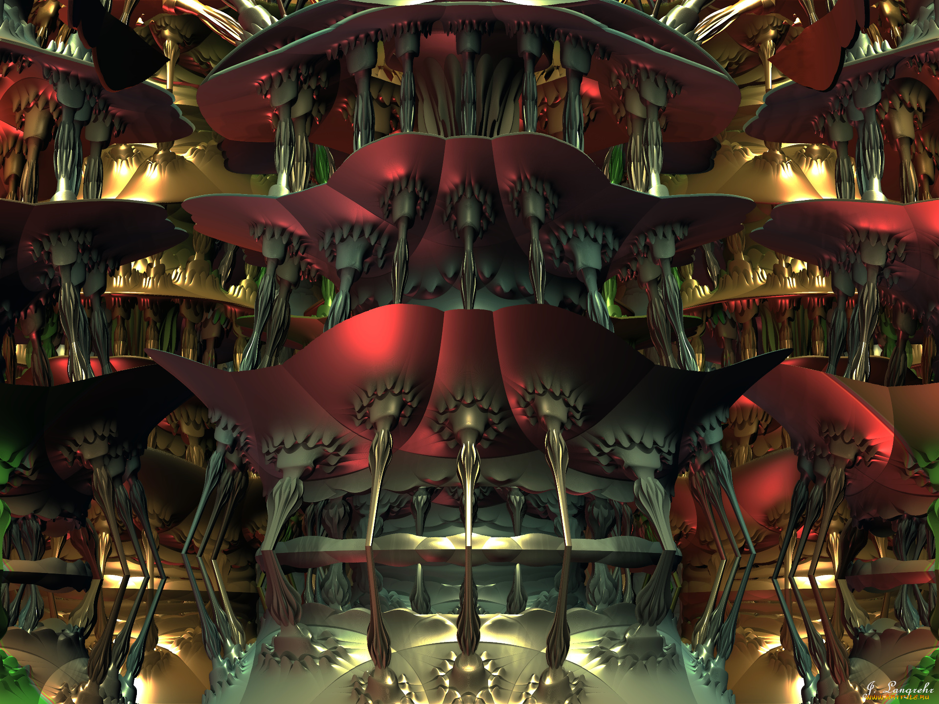 3д, графика, fractal, фракталы, фон, узор, цвета