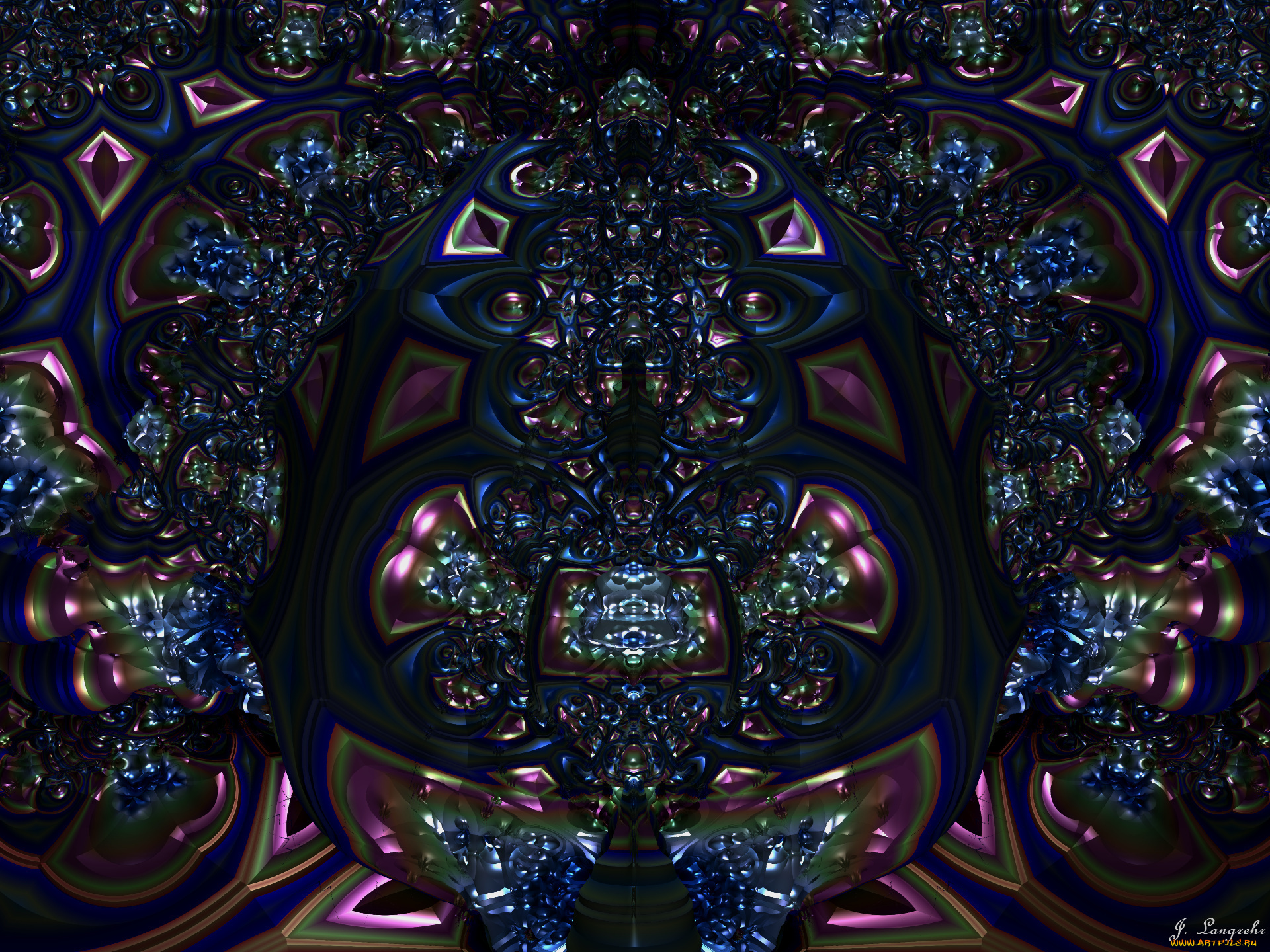 3д, графика, fractal, фракталы, узор, цвета, фон