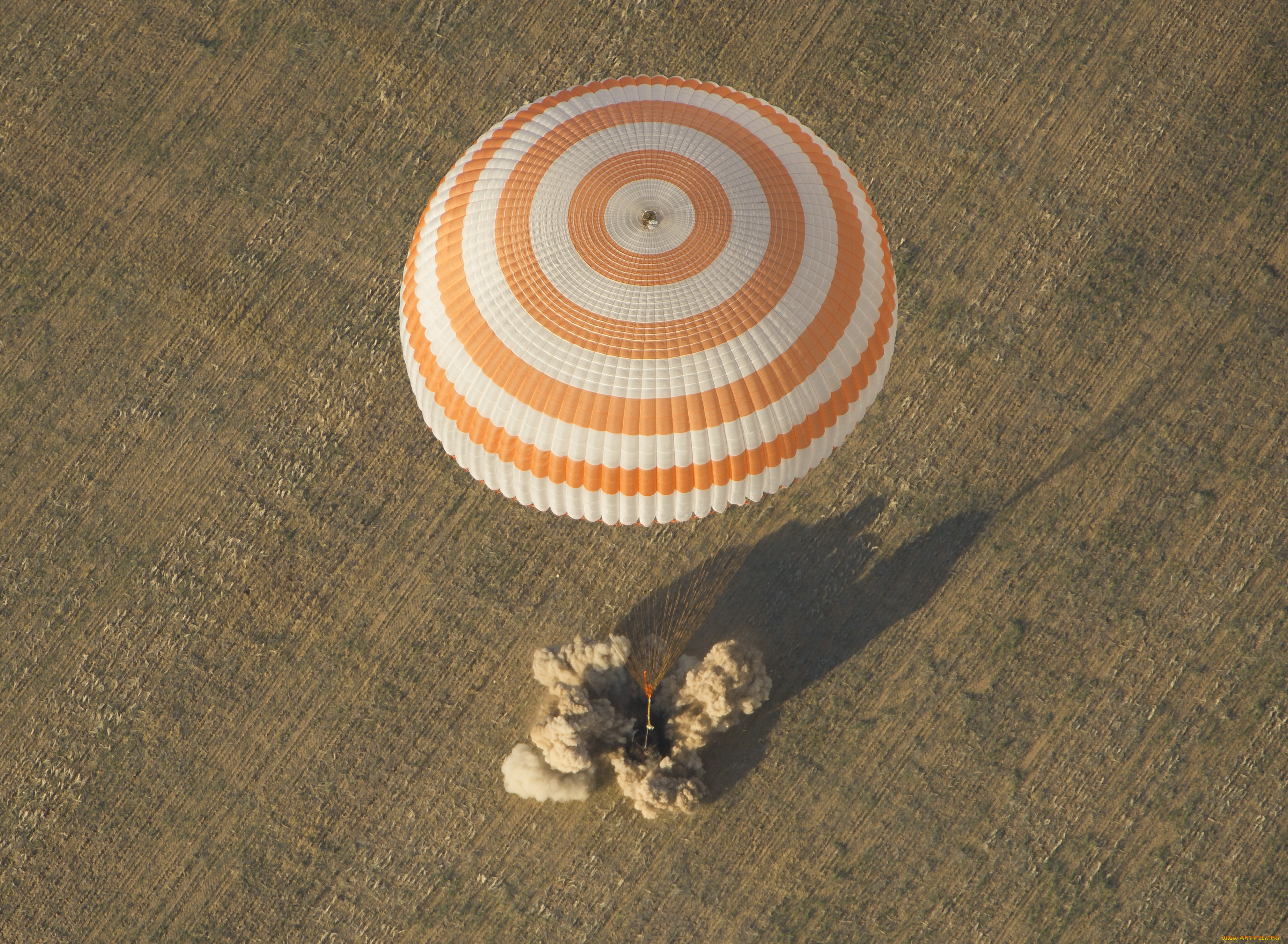 космос, разное, другое, парашют, приземление, союз, тма-04м