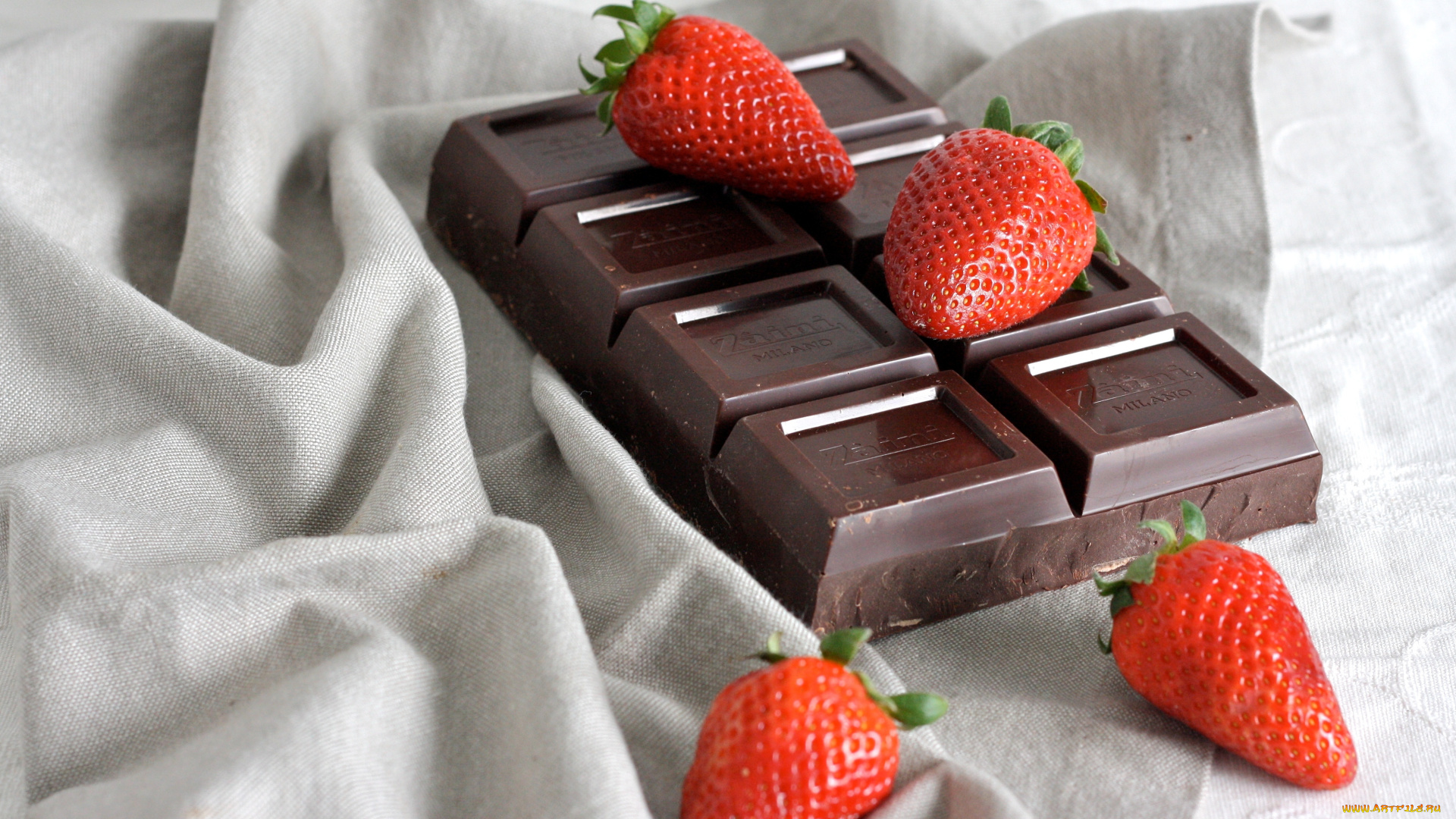 еда, разное, клубника, ягоды, шоколад, плитка, десерт