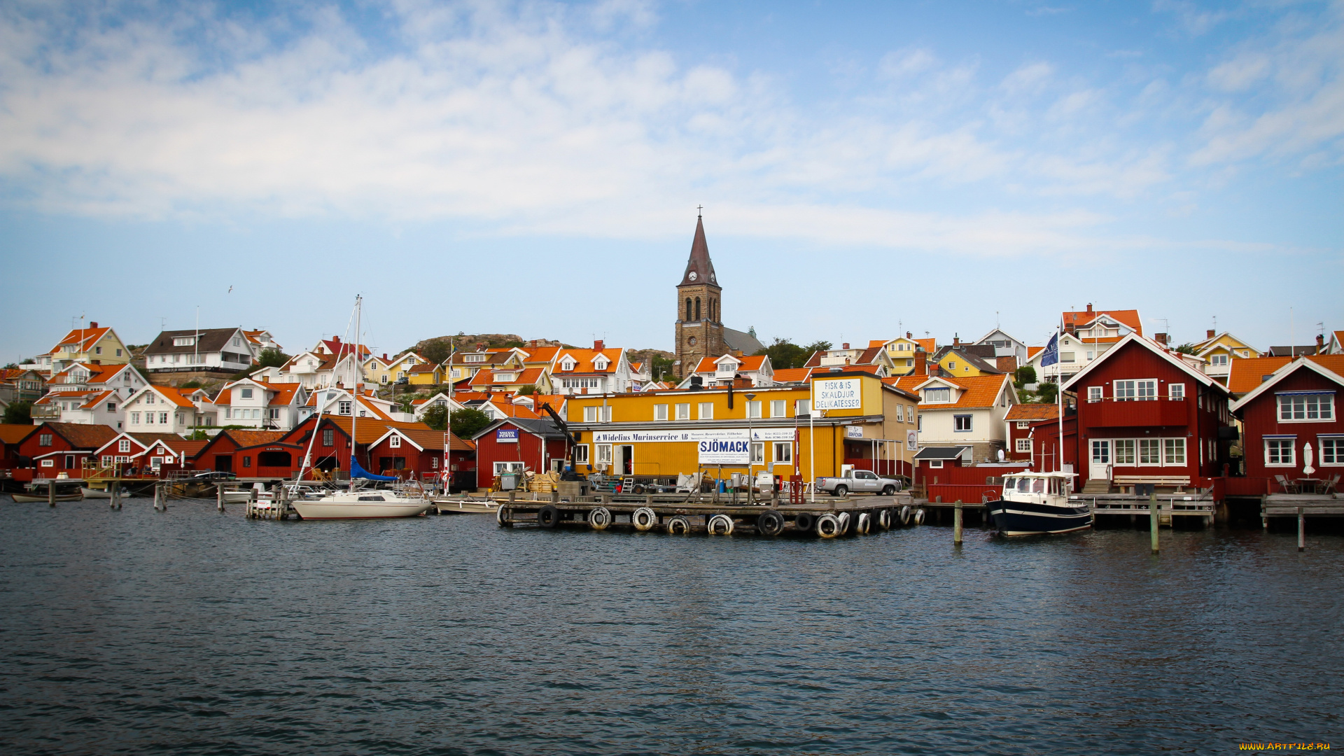 fjellbacka, sweden, города, улицы, площади, набережные, река, дома