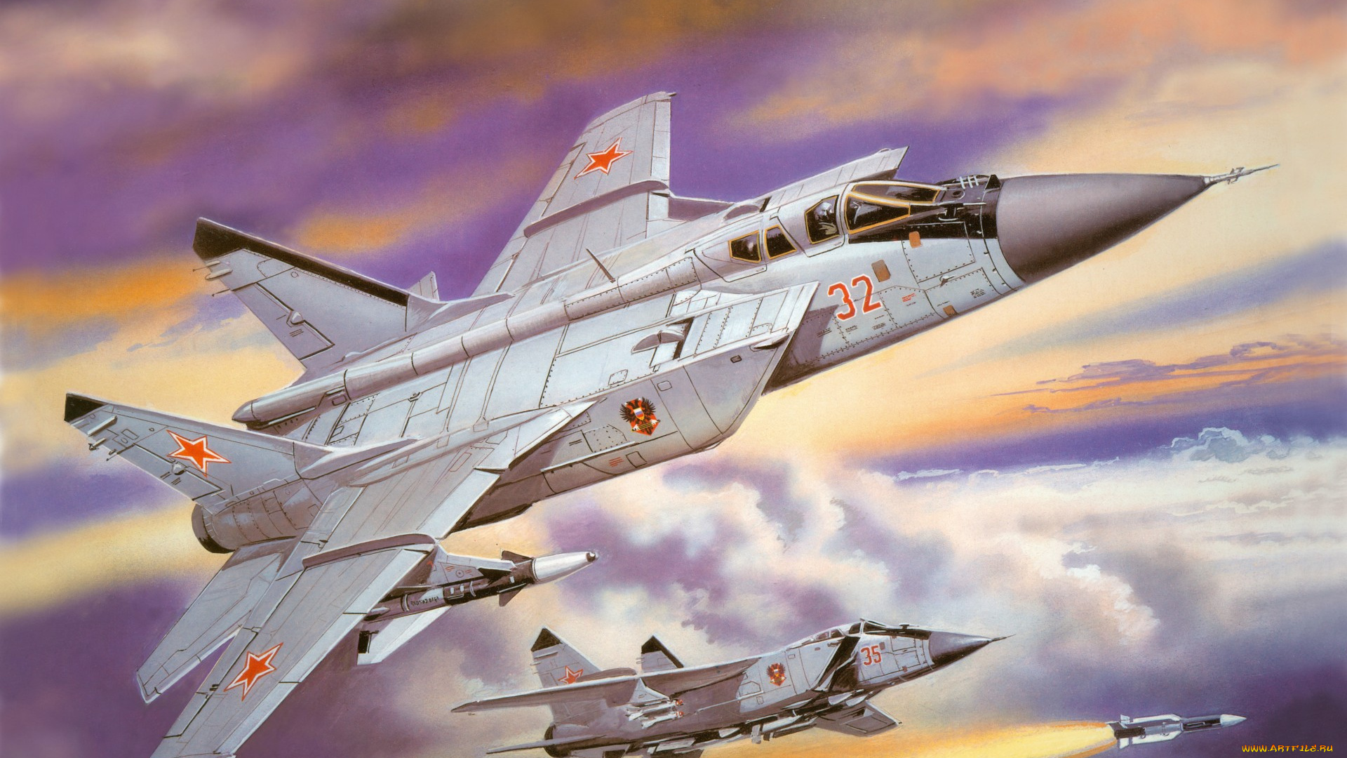 миг, 31, авиация, 3д, рисованые, graphic, foxhound, российские, двухместные, сверхзвуковые, всепогодные, истребители-перехватчики