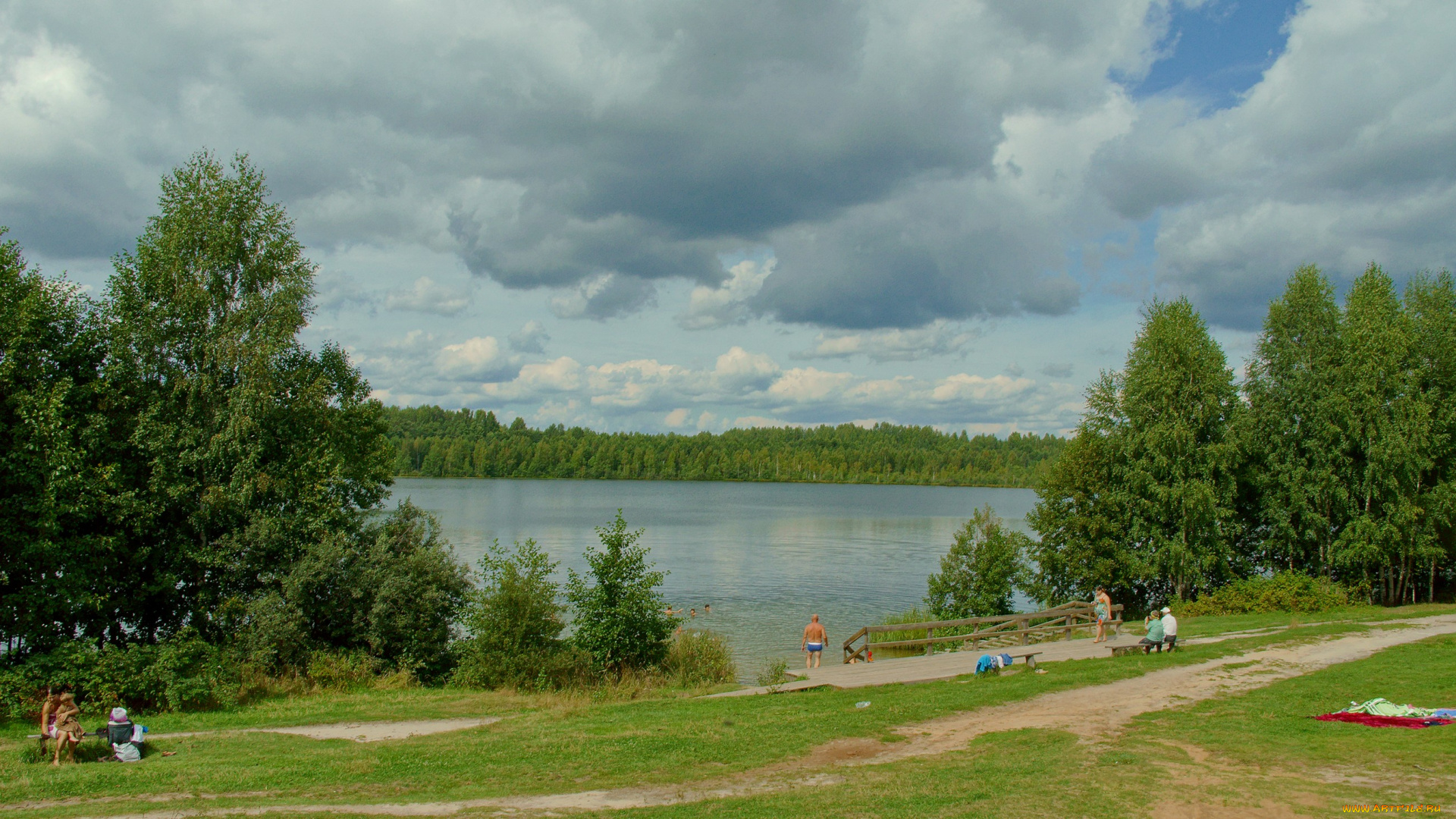 оз, светлояр, природа, реки, озера, озеро, лес, облака, люди