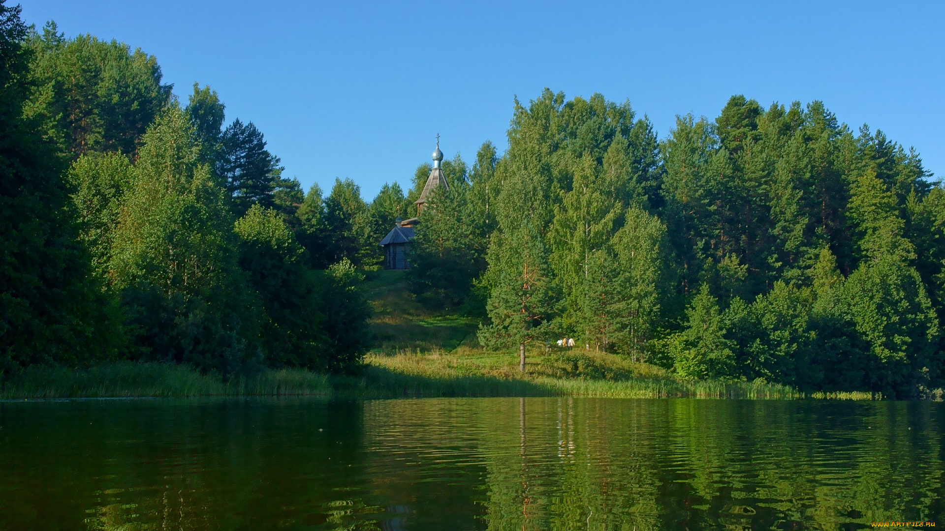 оз, светлояр, природа, реки, озера, озеро, вода, лес, небо, церковь