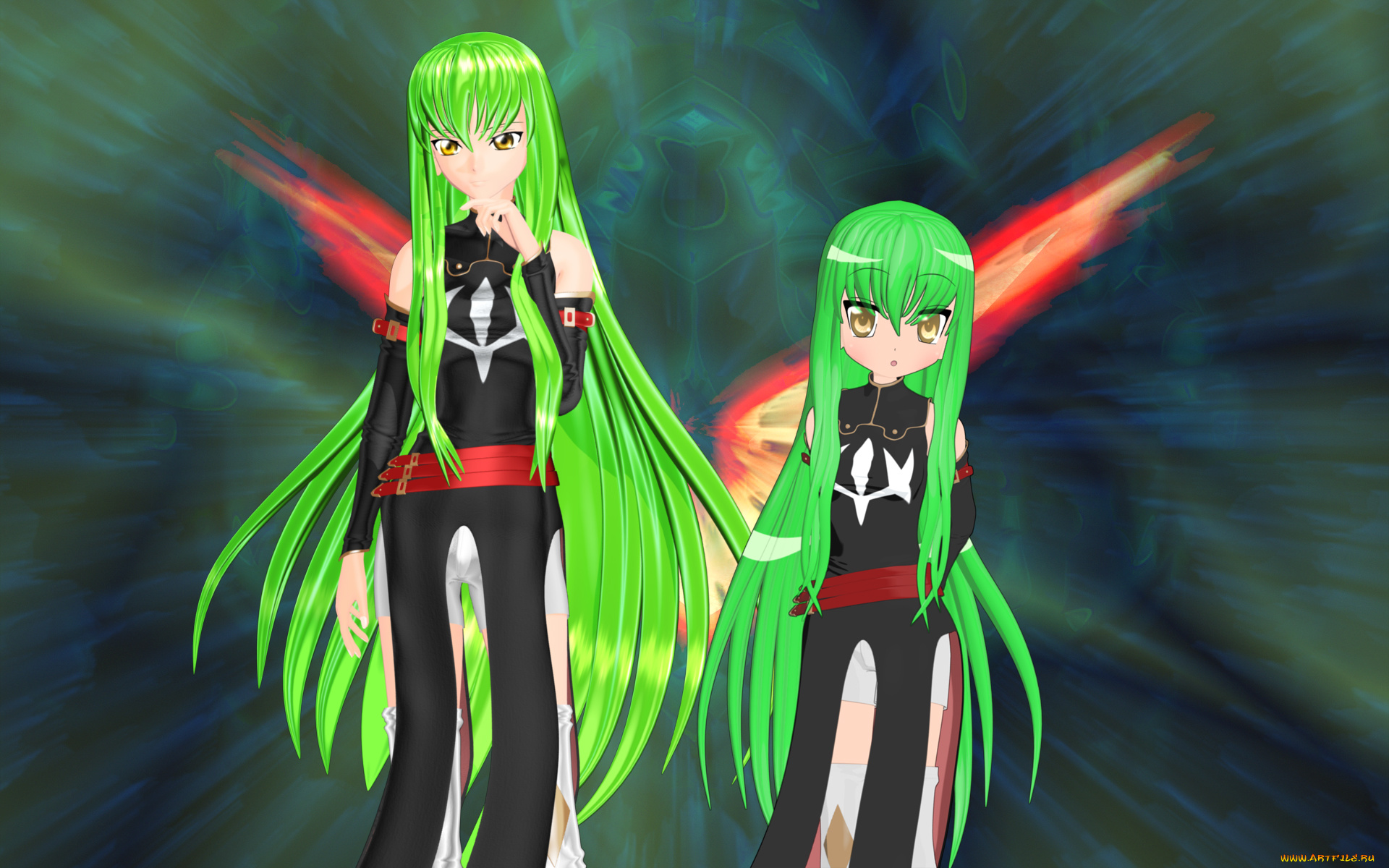 3д, графика, anime, аниме, девушки