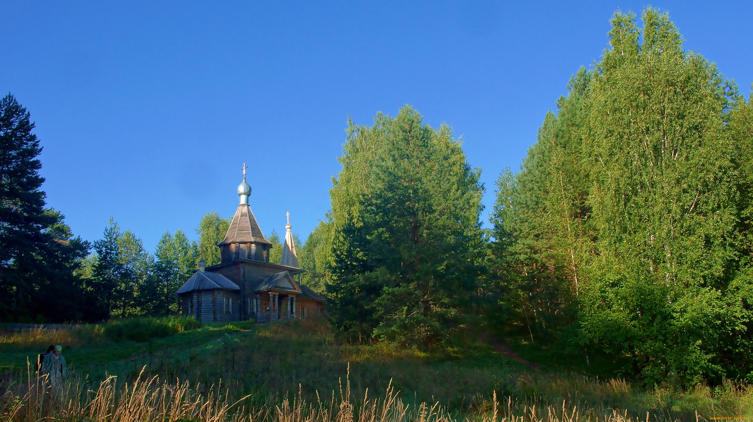 церковь, на, оз, светлояр, города, православные, церкви, монастыри, лес, небо