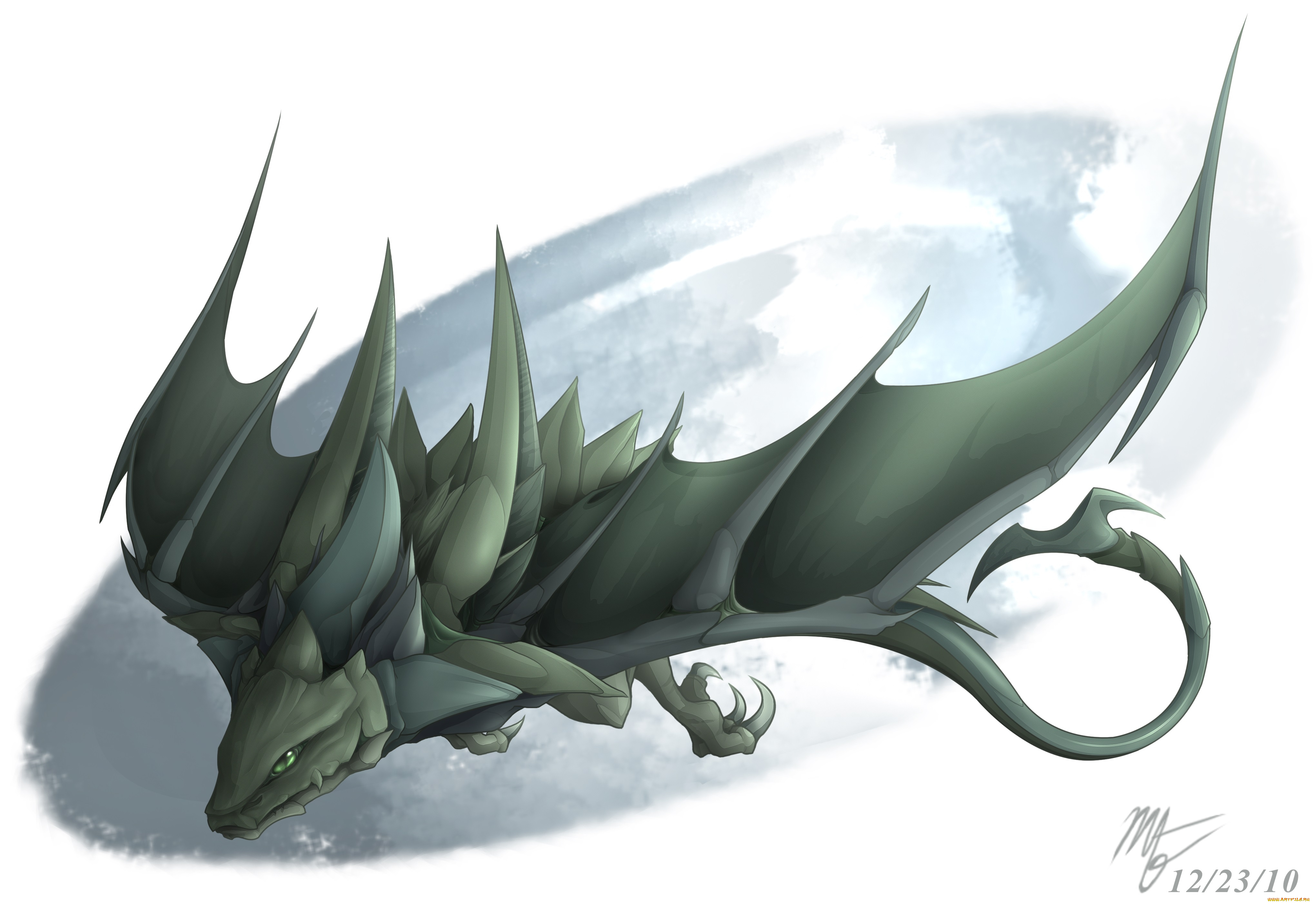 рисованные, животные, сказочные, мифические, дракон