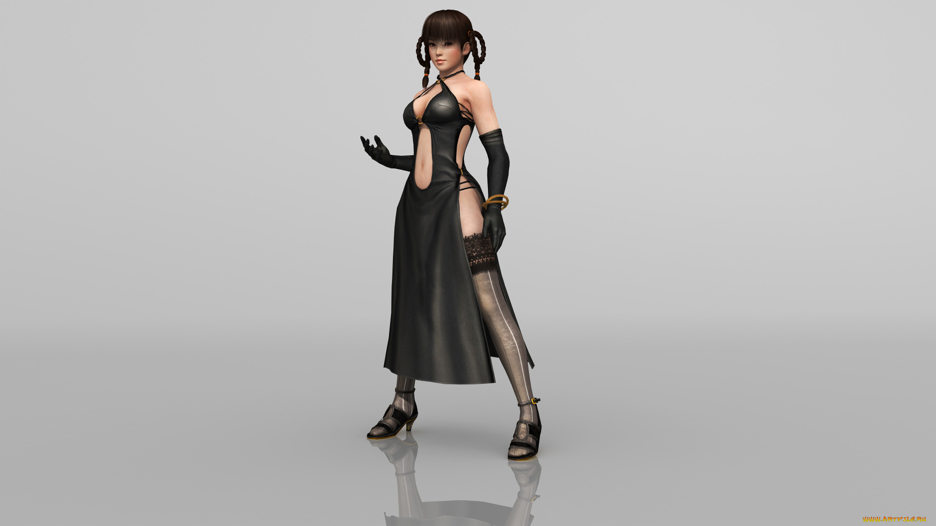 3д, графика, аниме, , anime, фон, взгляд, девушка