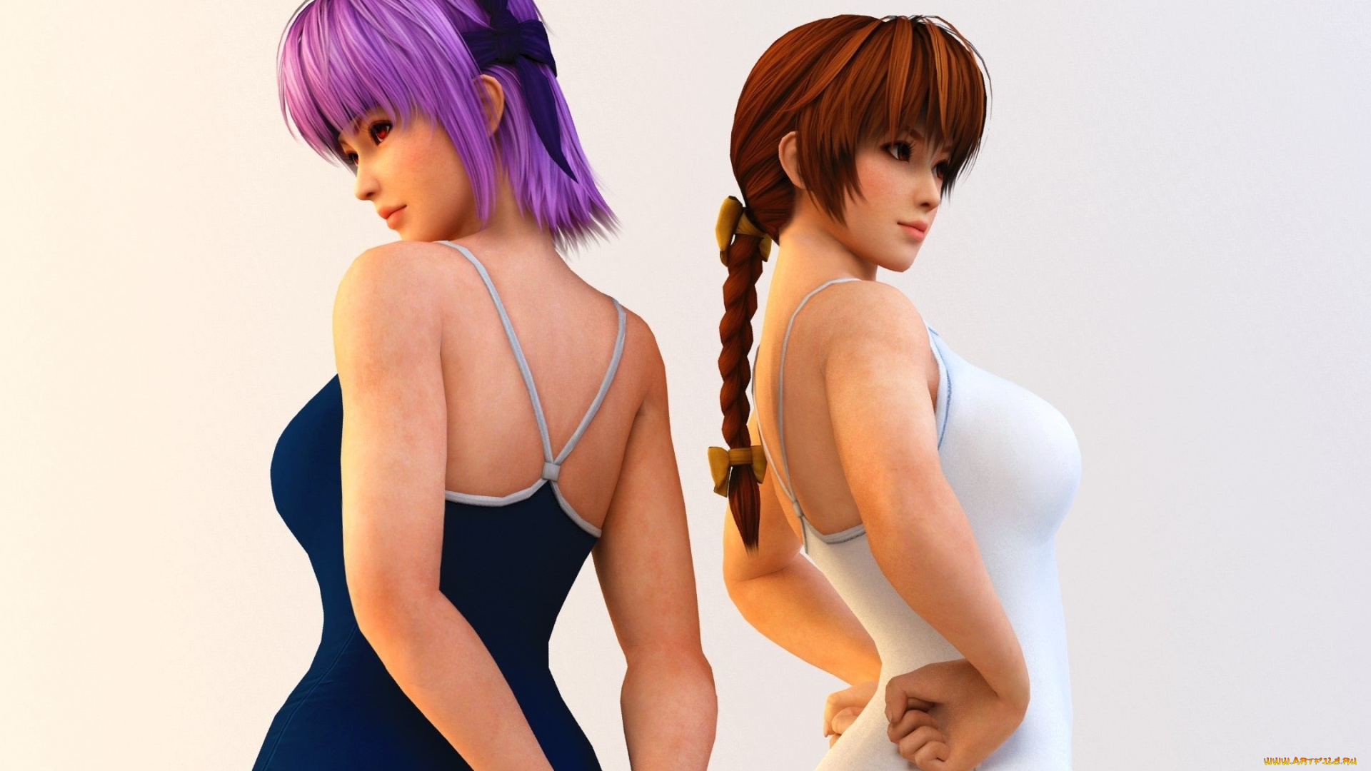 3д, графика, аниме, , anime, взгляд, девушки, фон