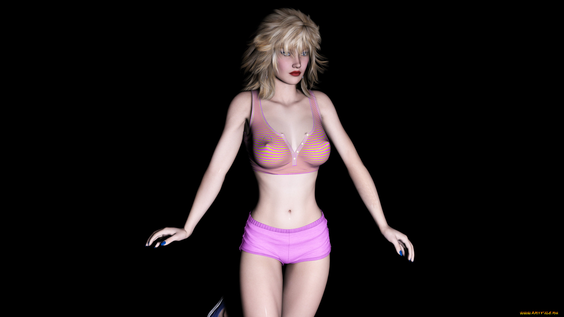 3д, графика, люди, , people, девушка, взгляд, фон